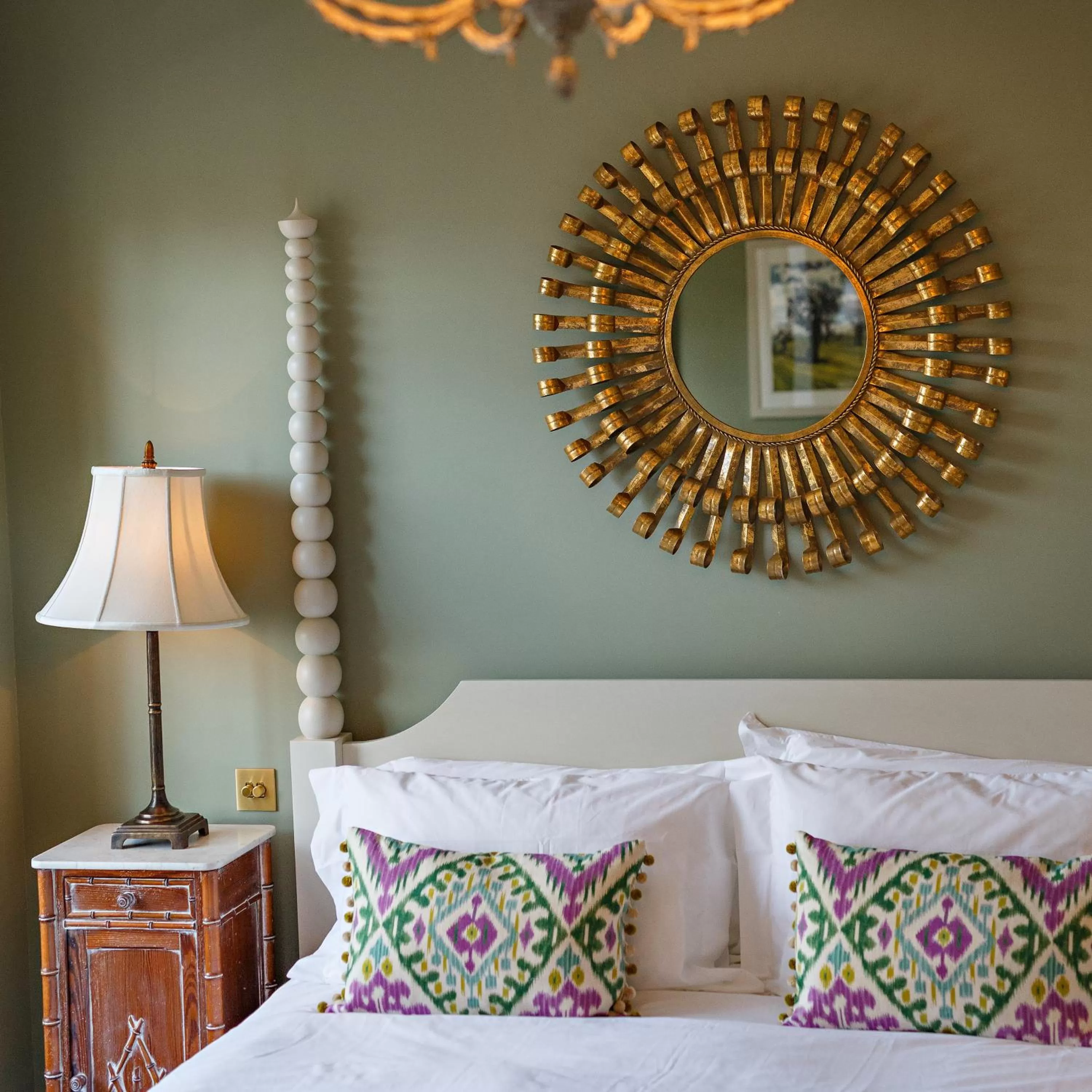 Decorative detail, Bed in The Assembly House in central Norwich