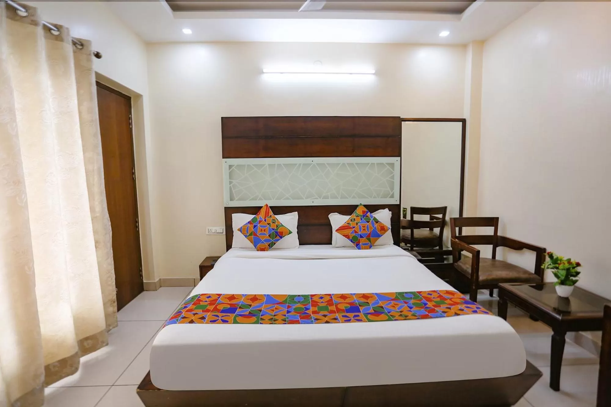 Bed in FabHotel Winter Line Inn