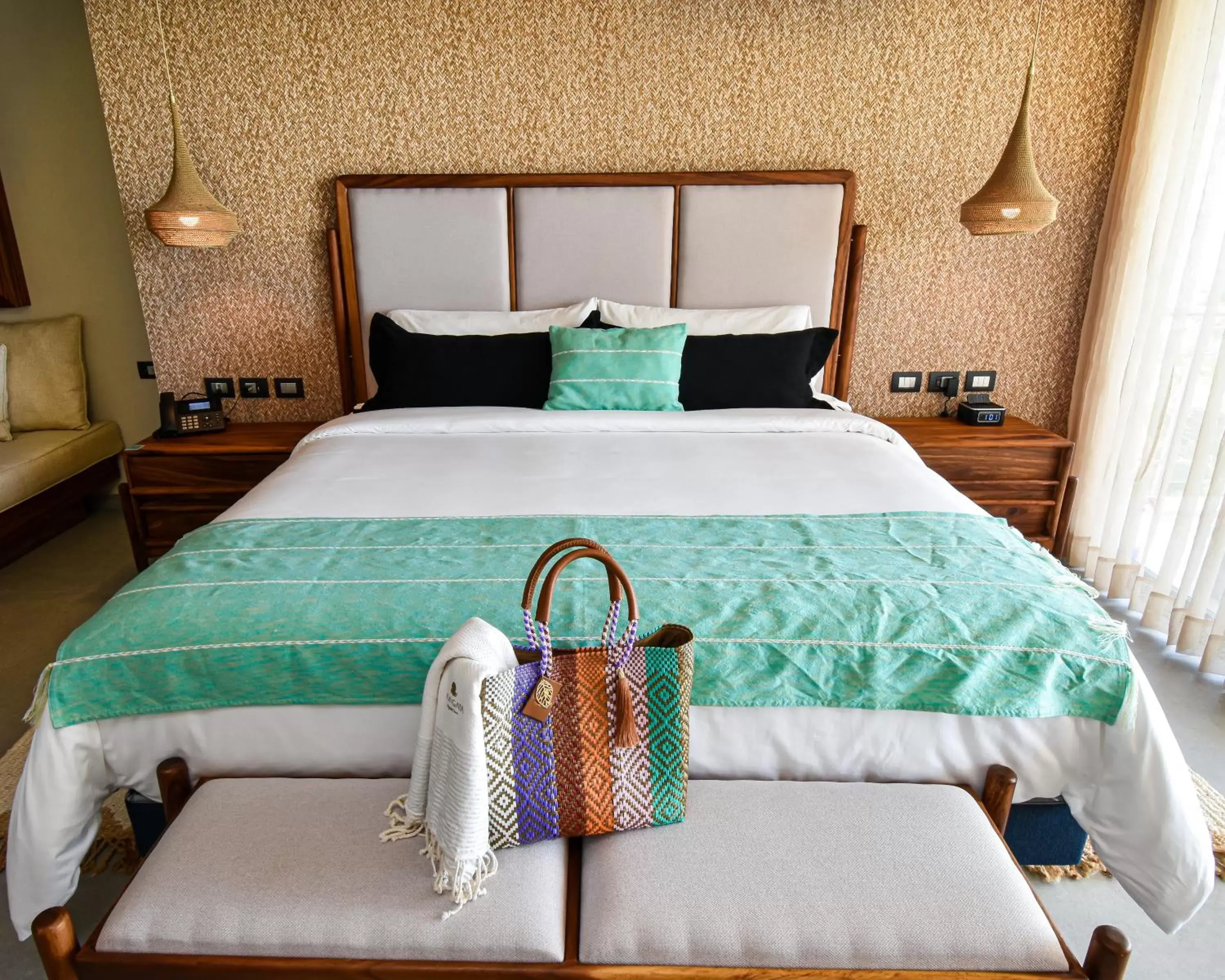 Bed in Mvngata Beach Hotel