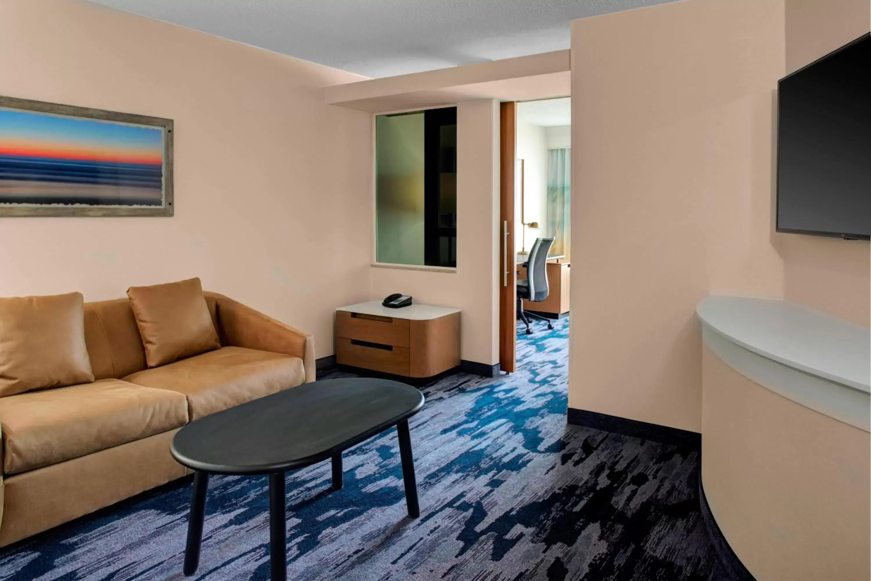 Living room, Seating Area in Fairfield Inn & Suites by Marriott Virginia Beach Oceanfront