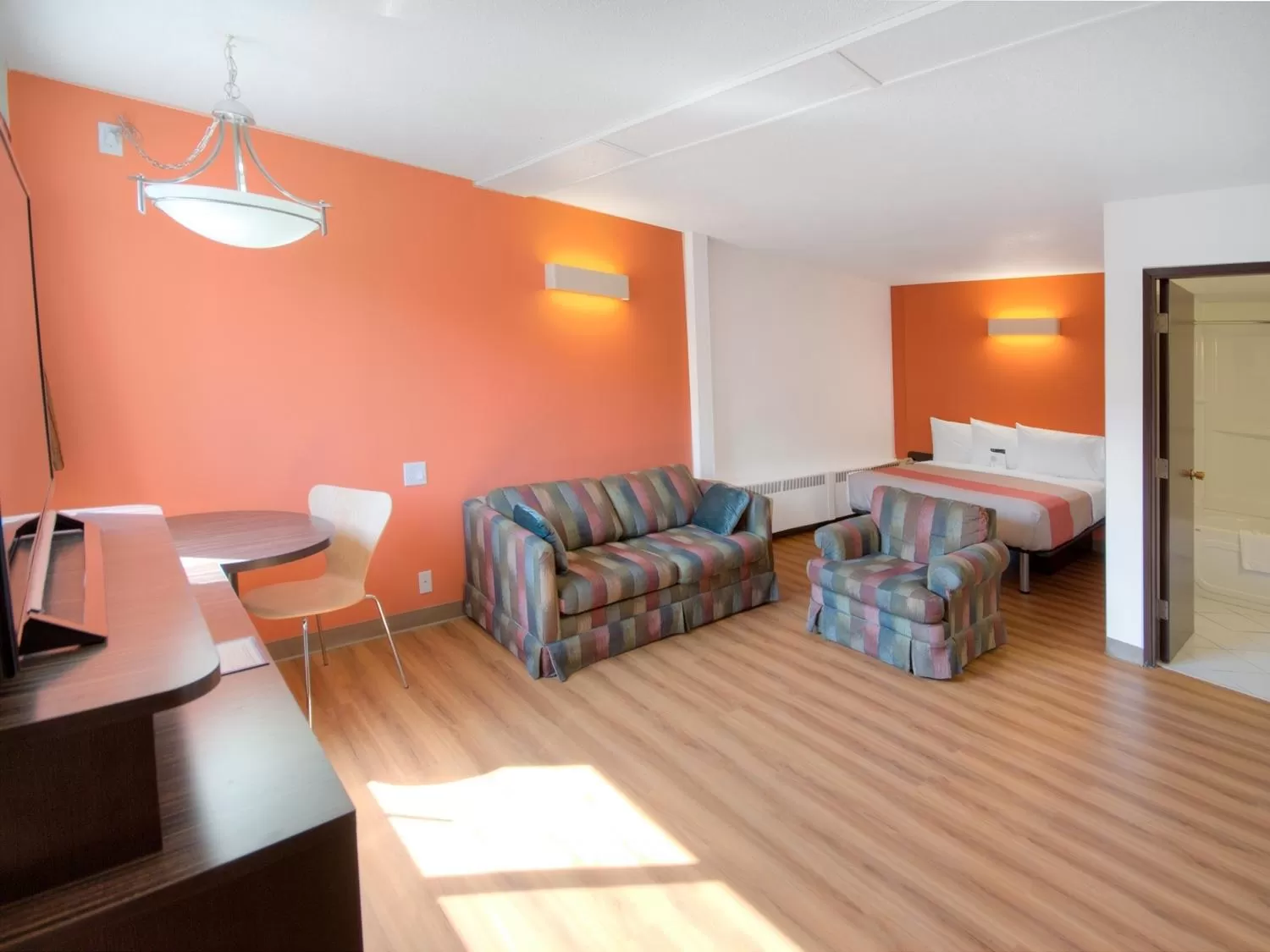 Bed in Motel 6-Lethbridge, AB