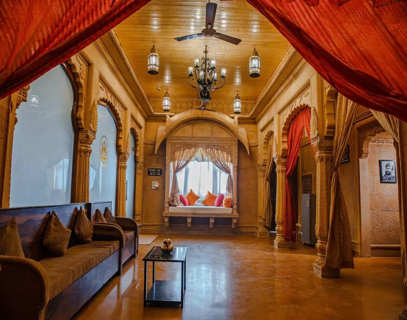 Lobby or reception, Seating Area in Hotel Lal Garh Fort And Palace