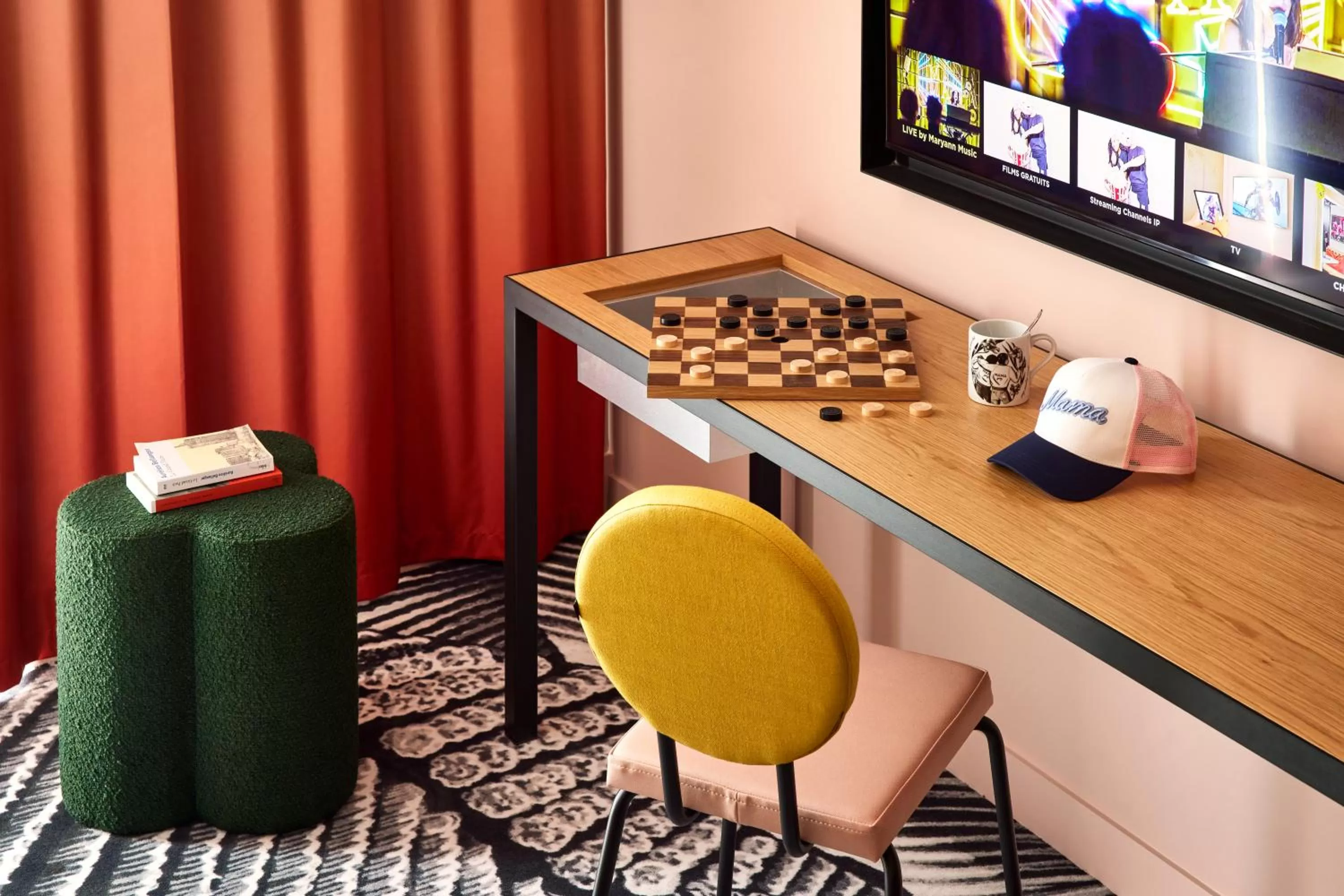 Decorative detail in Mama Shelter Dijon