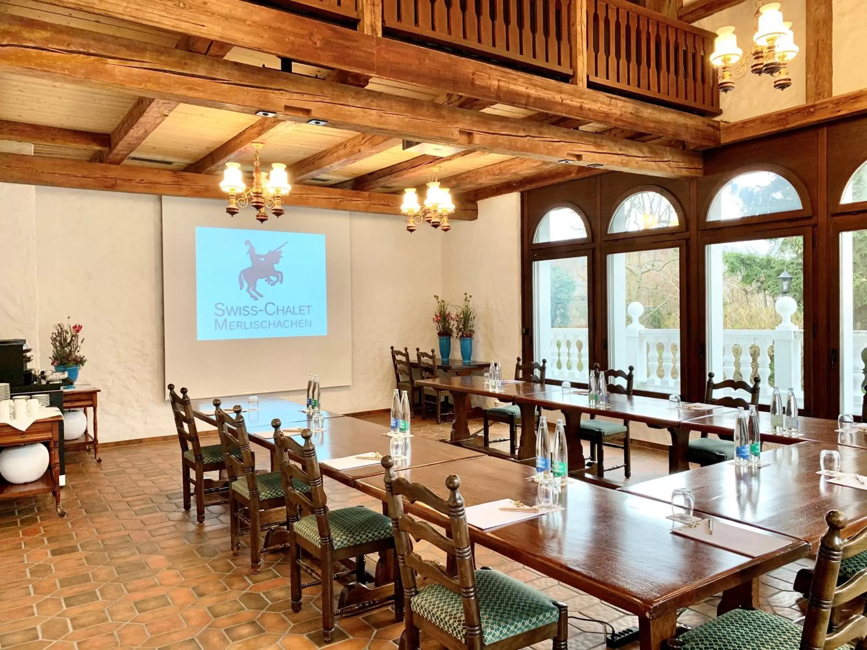 Meeting/conference room, Restaurant/Places to Eat in Swiss-Chalet Merlischachen - Romantik Schloss-Hotel am See