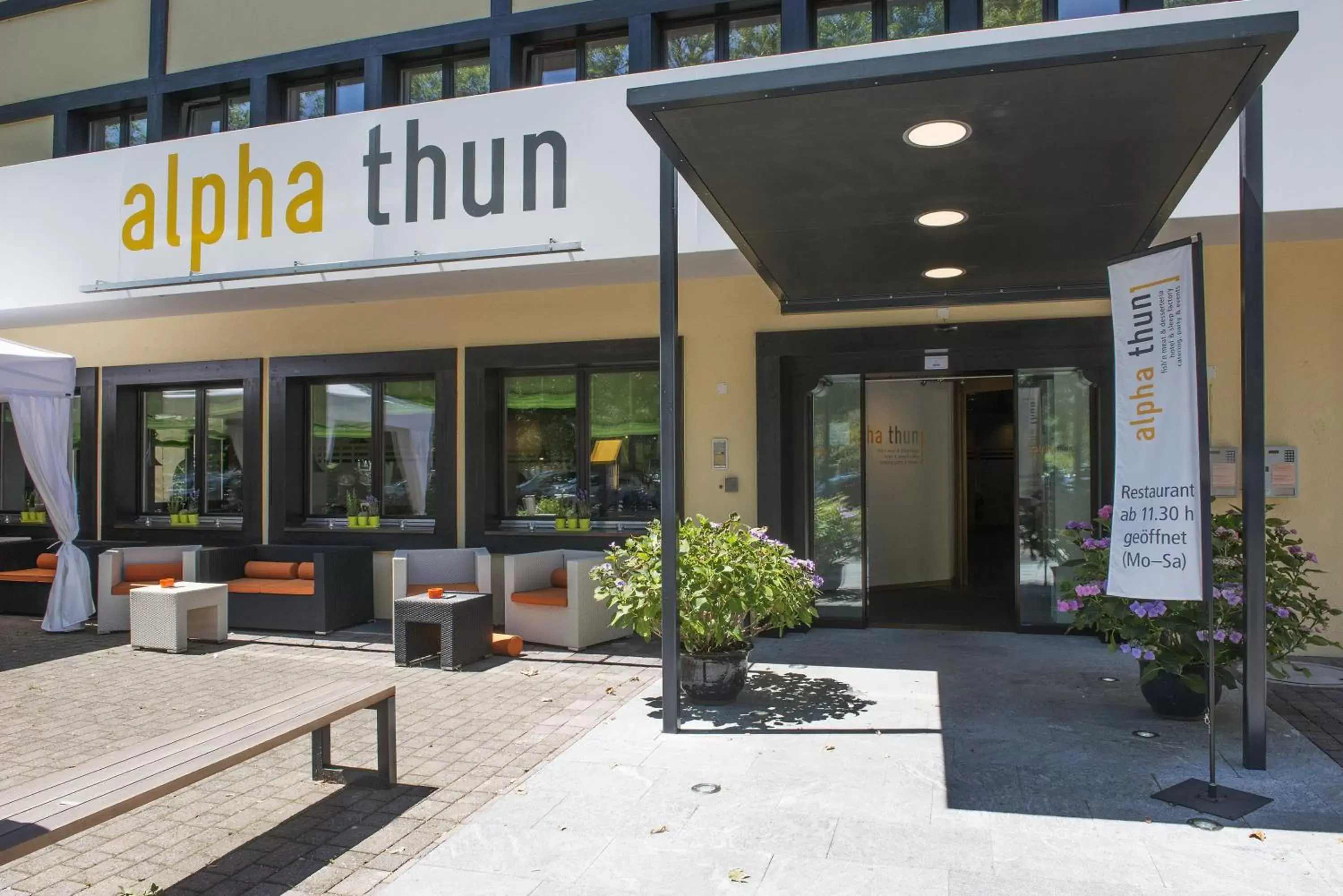 Facade/entrance in Hotel Alpha Thun