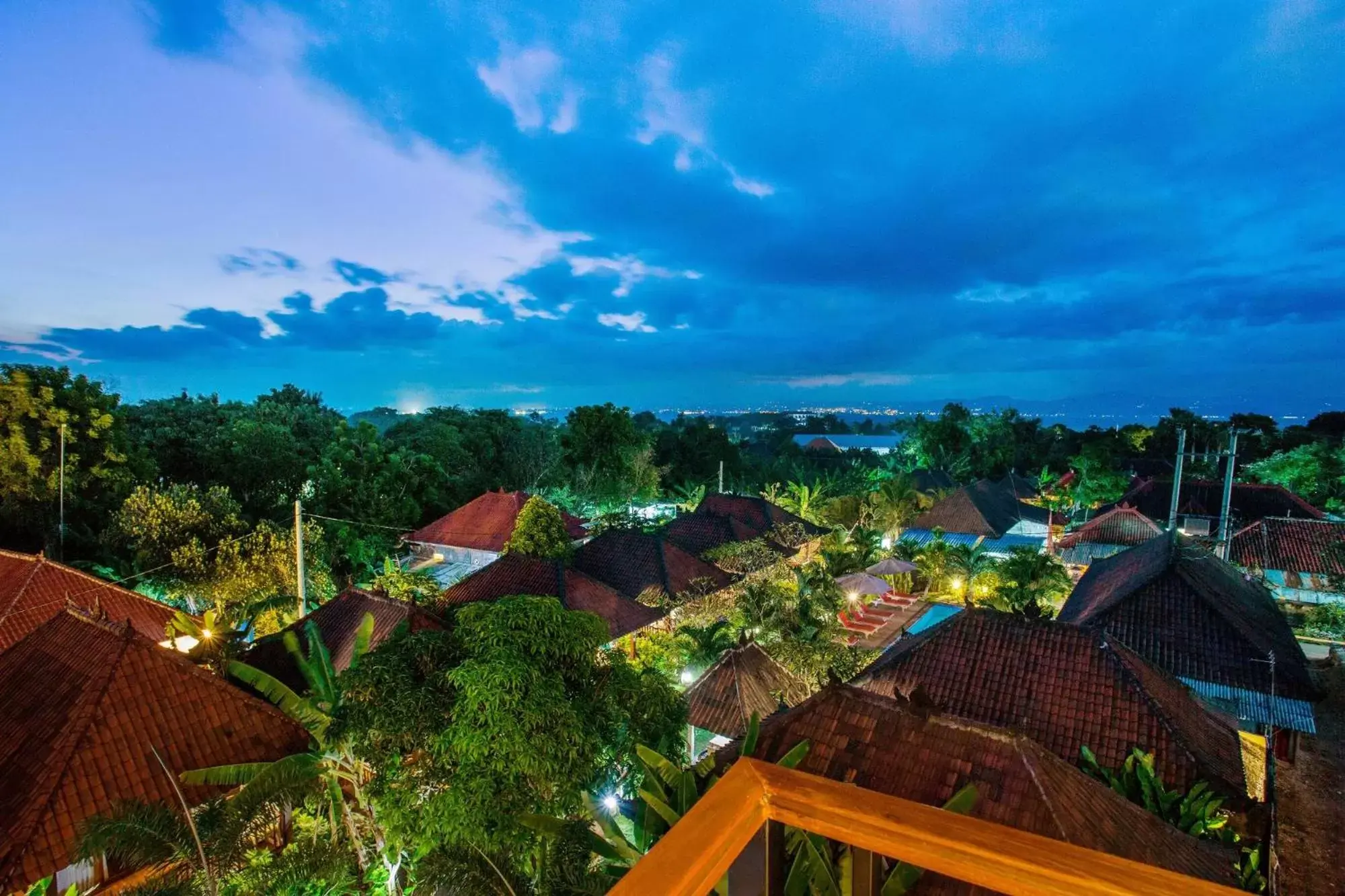 Night, Bird's-eye View in Dinatah Lembongan Villas