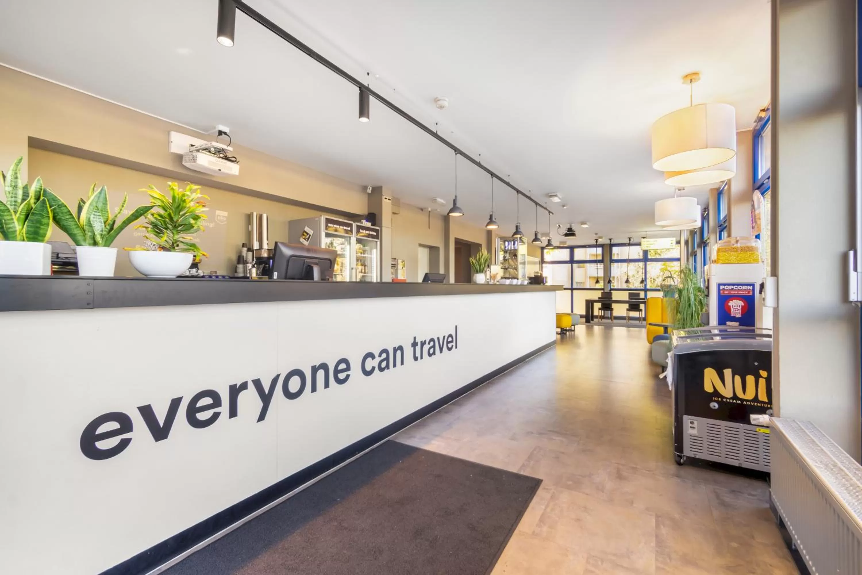 Lobby or reception in a&o Dresden Hauptbahnhof