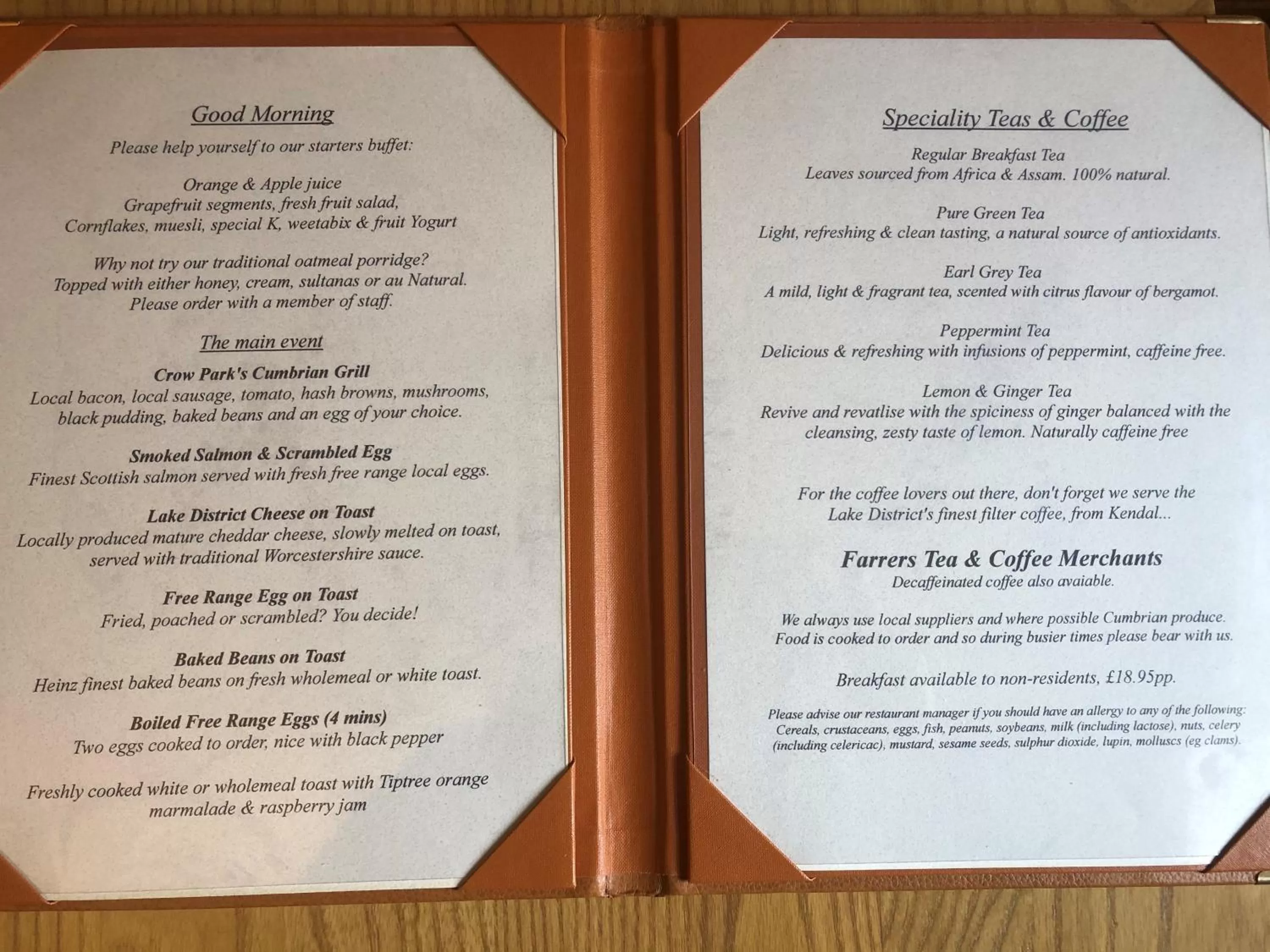 Dining area in Crow Park Hotel