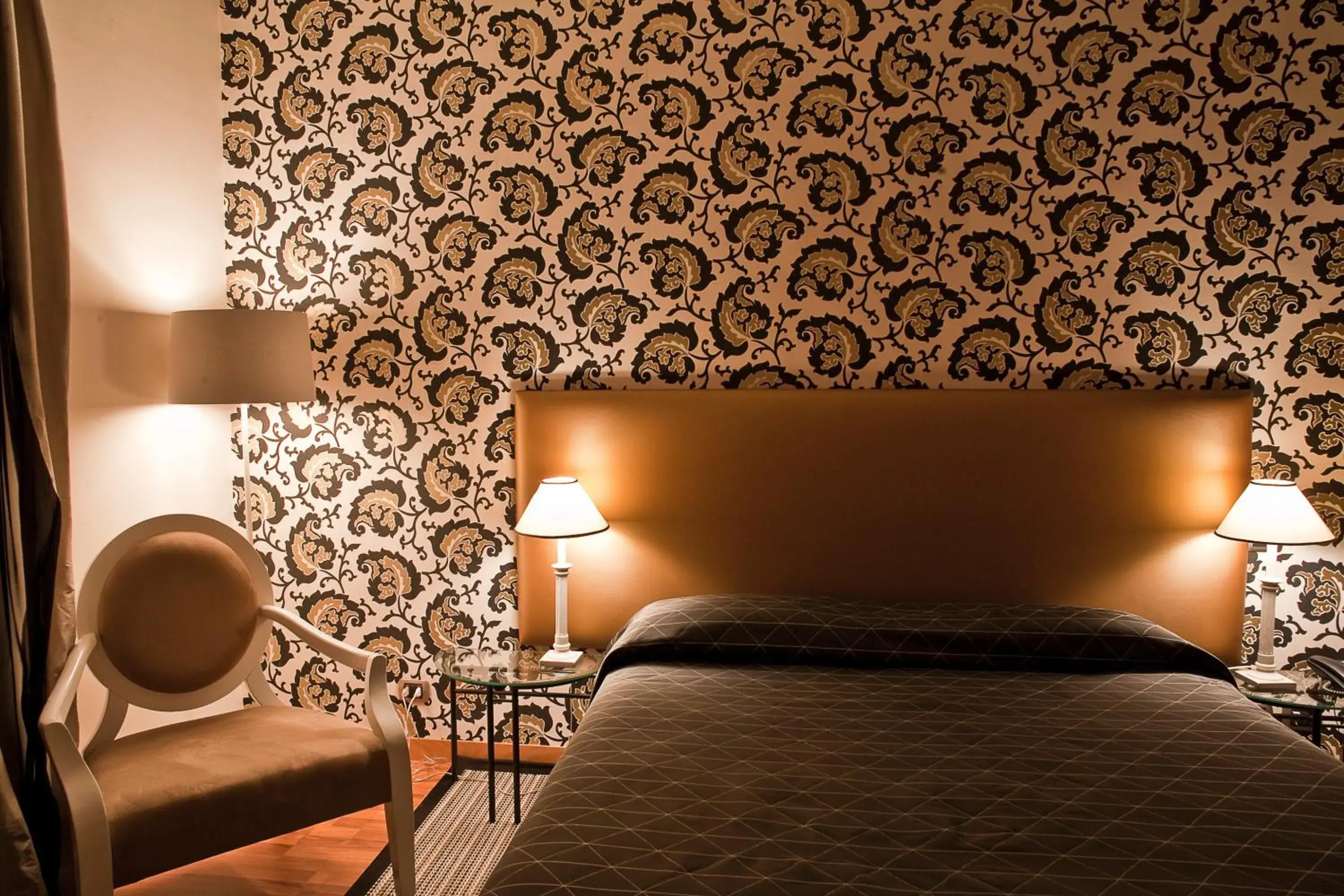 Decorative detail, Bed in Hotel Aleramo