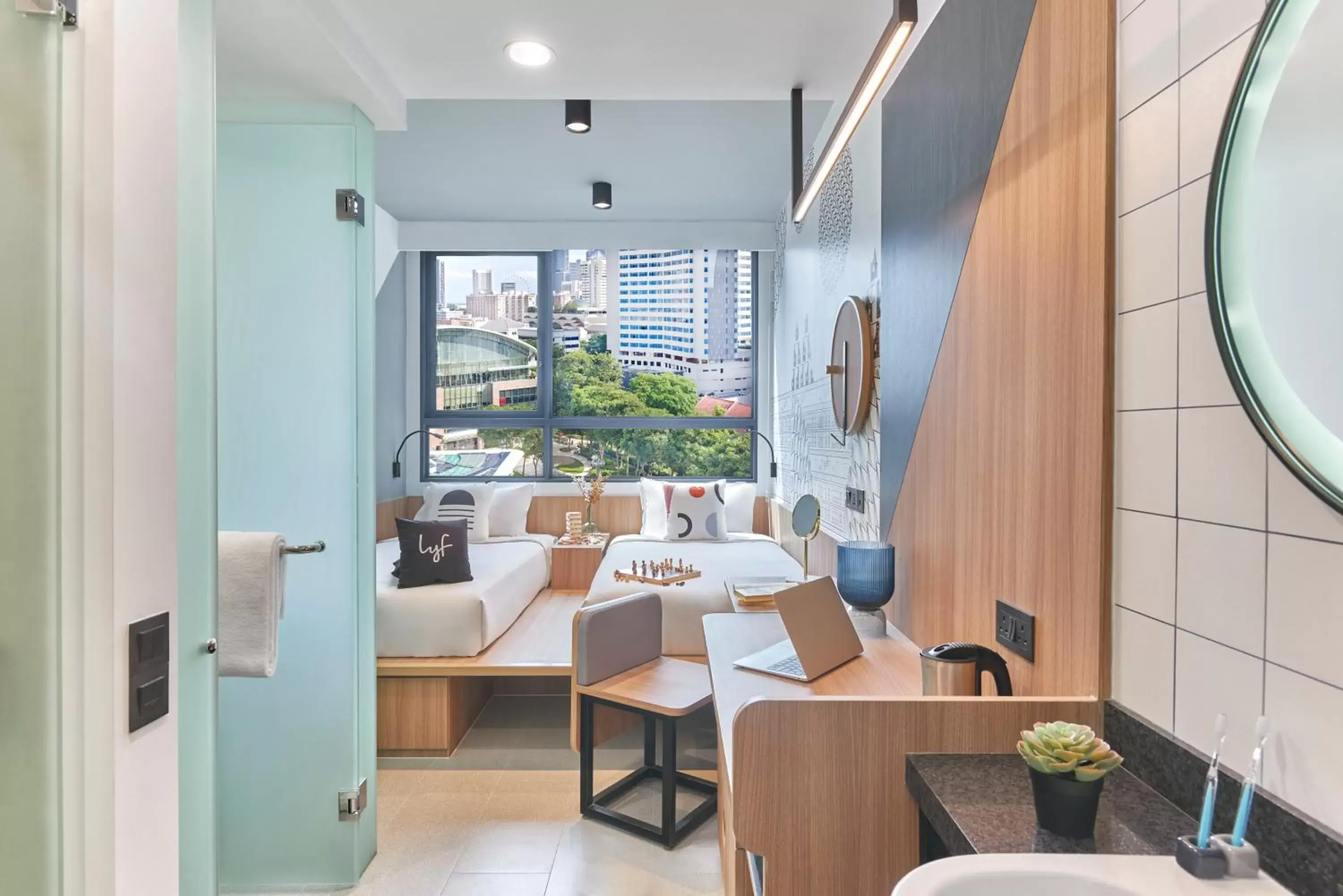 Bedroom, Dining Area in lyf Farrer Park Singapore