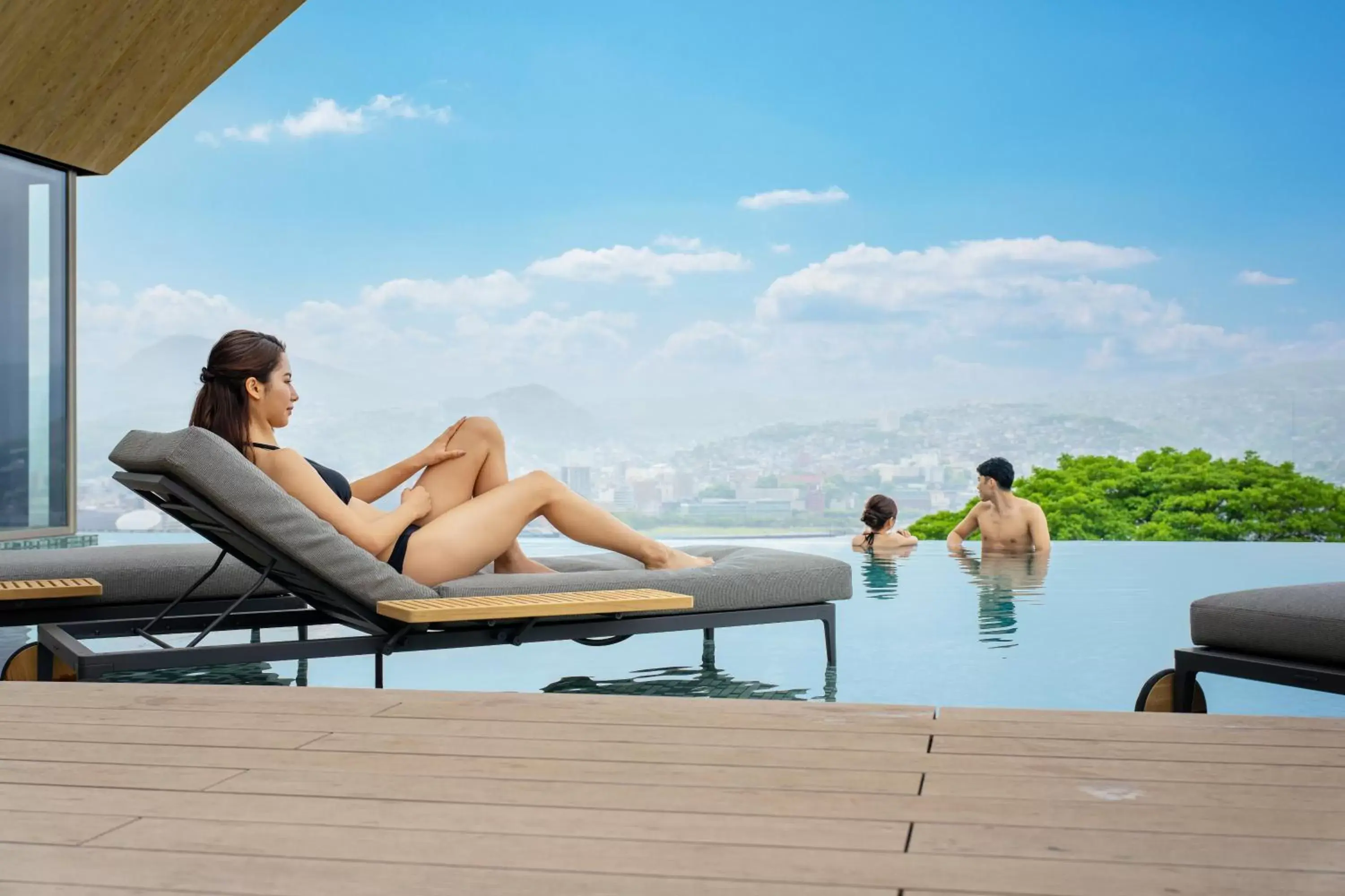 Pool view, Guests in Garden Terrace Nagasaki Hotel & Resort