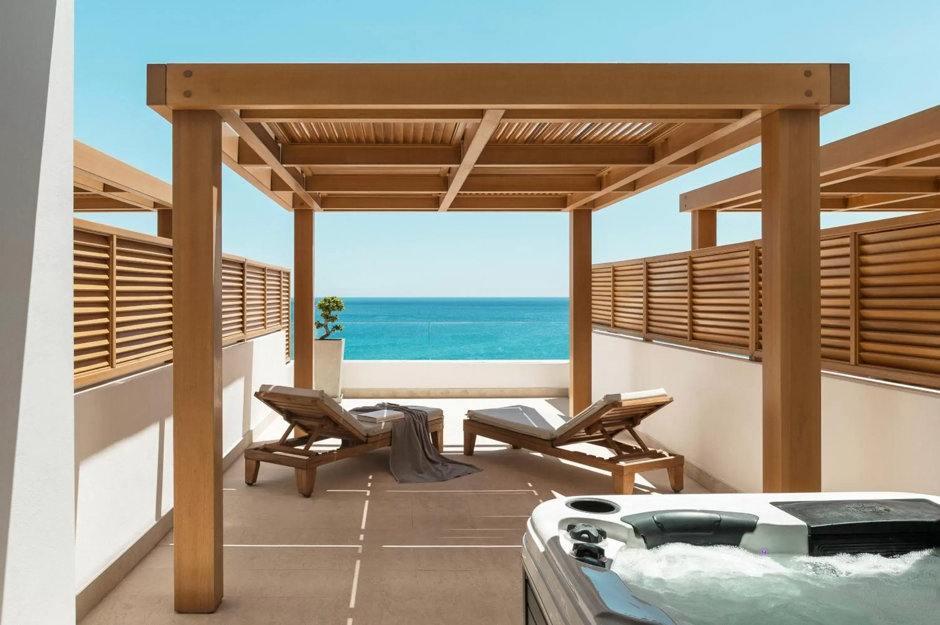 Balcony/Terrace, Sea View in Mitsis Alila Resort & Spa