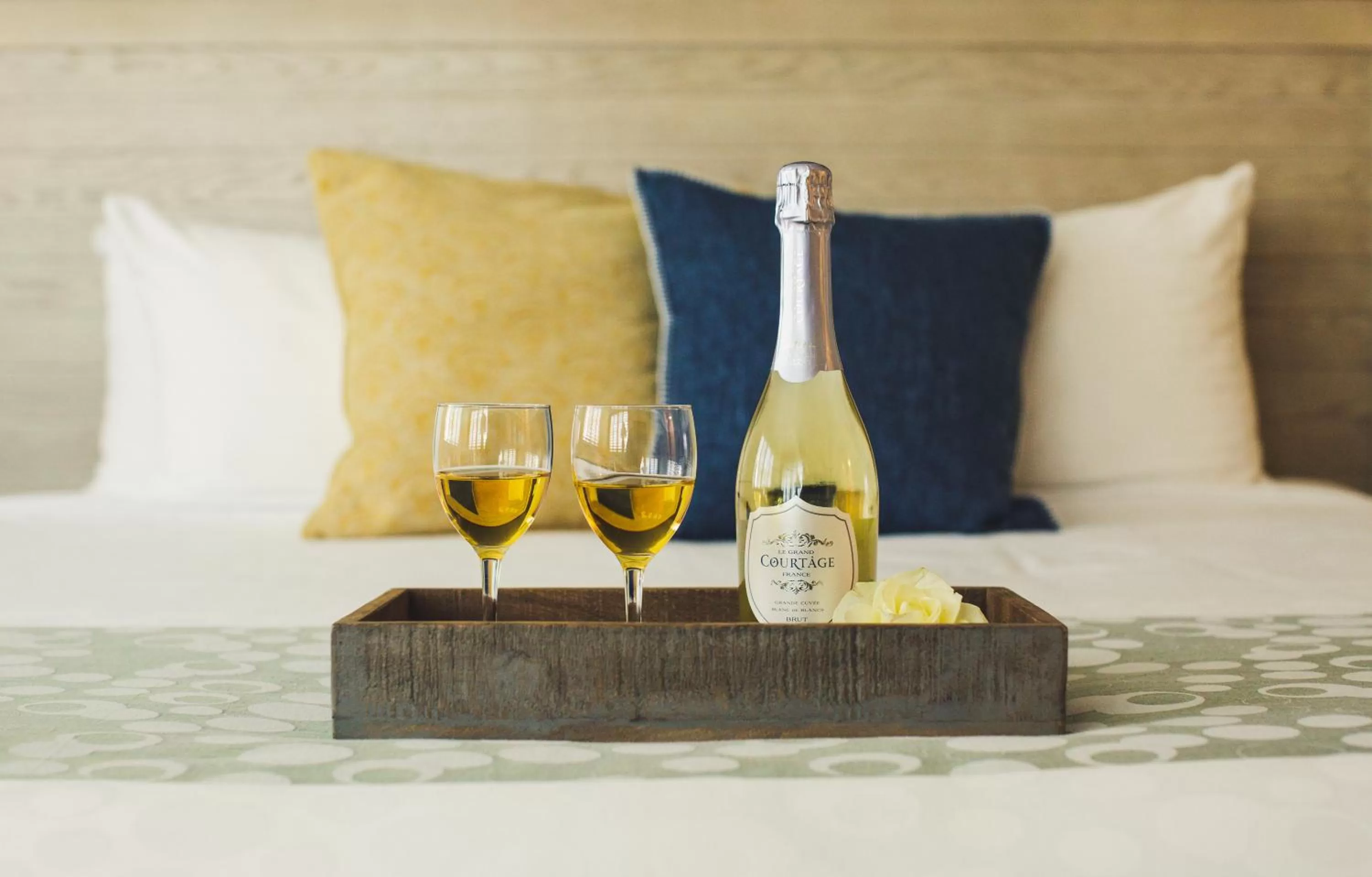 Decorative detail, Bed in Pismo Lighthouse Suites