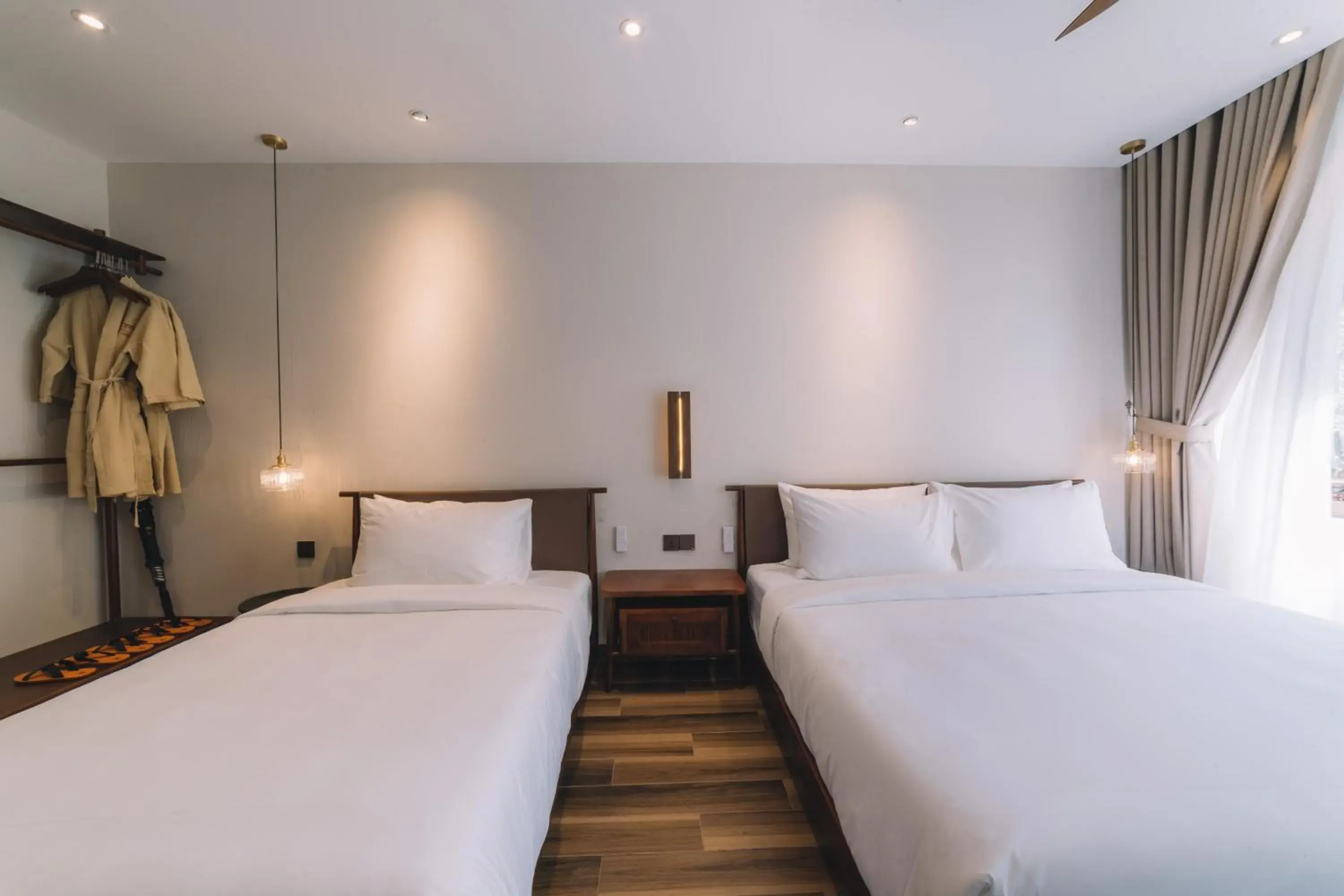 Bed in Zen Valley Dalat Resort