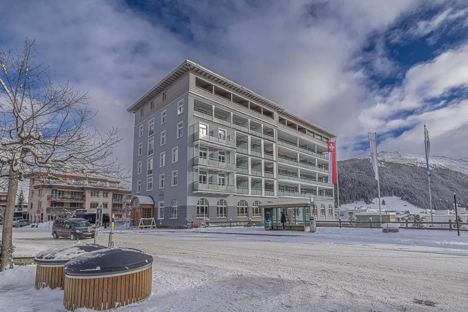 Property building, Winter in ALPINE INN Davos