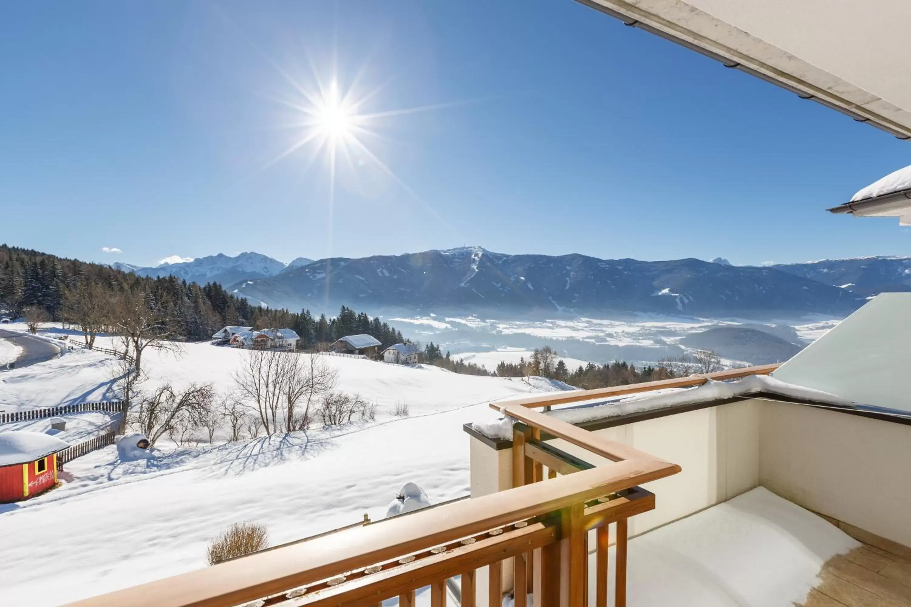 Balcony/Terrace, Winter in Hotel Amaten