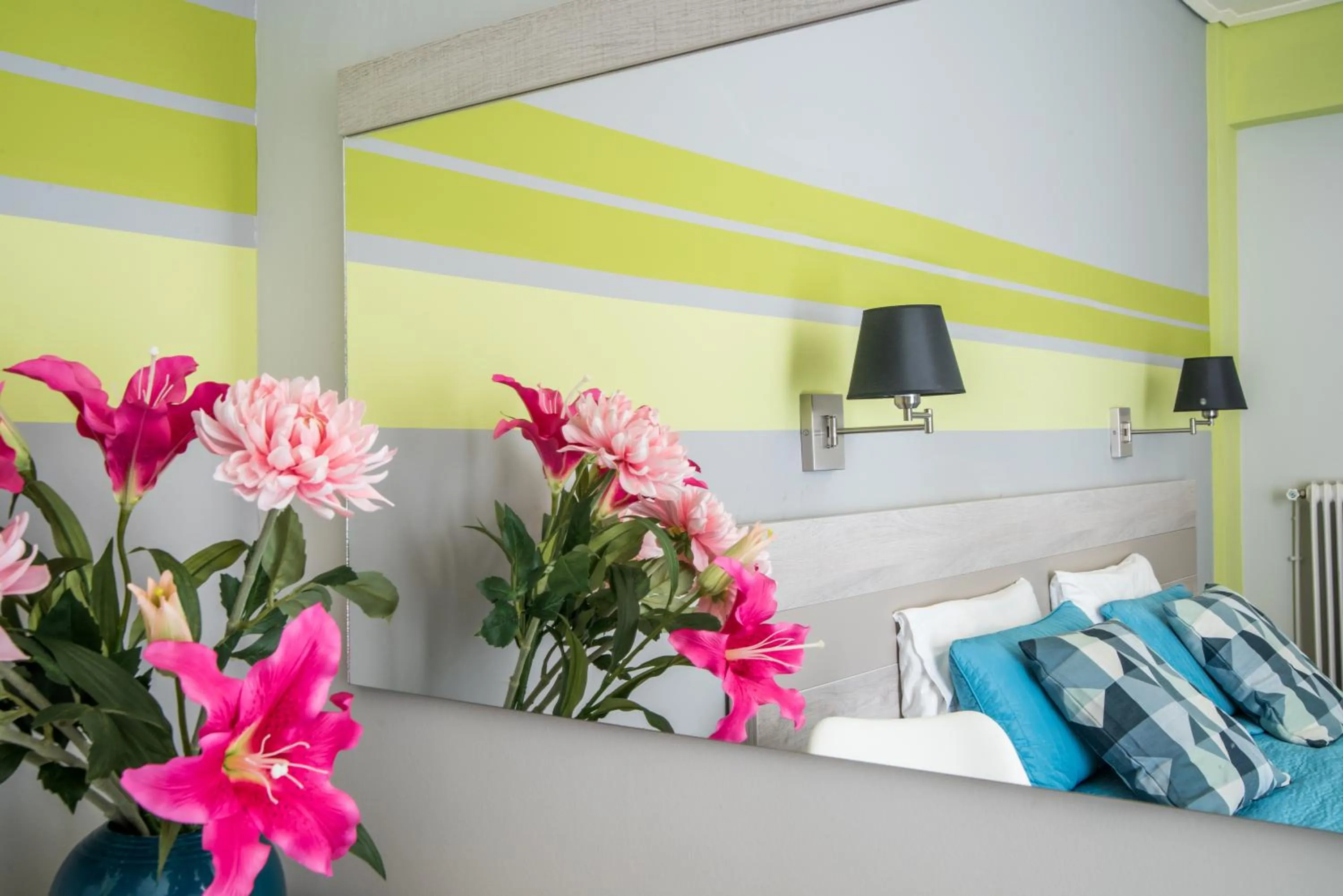 Property building, Bed in Myrto Hotel