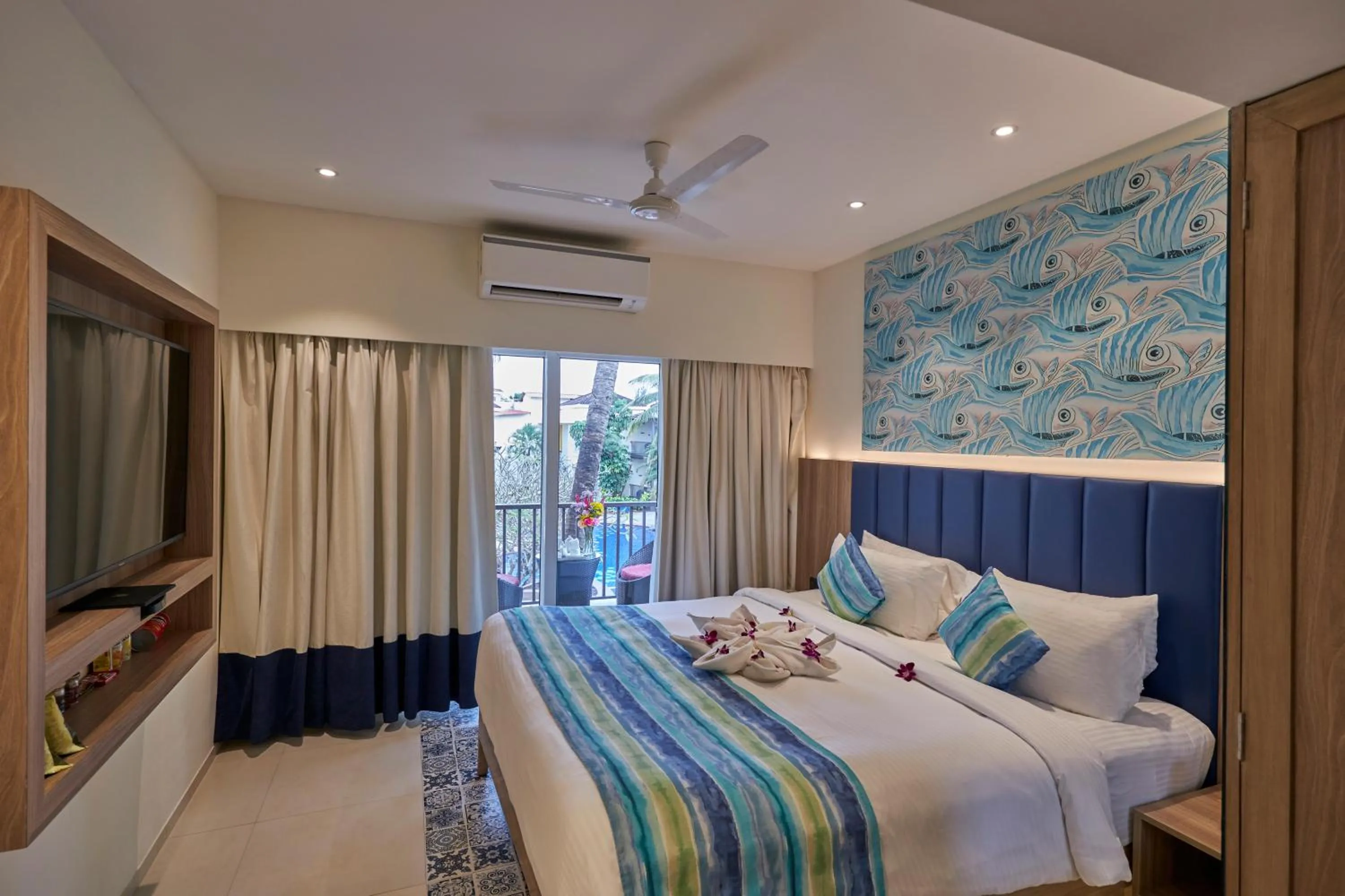 Bed in Royal Orchid Beach Resort & Spa, Utorda Beach Goa