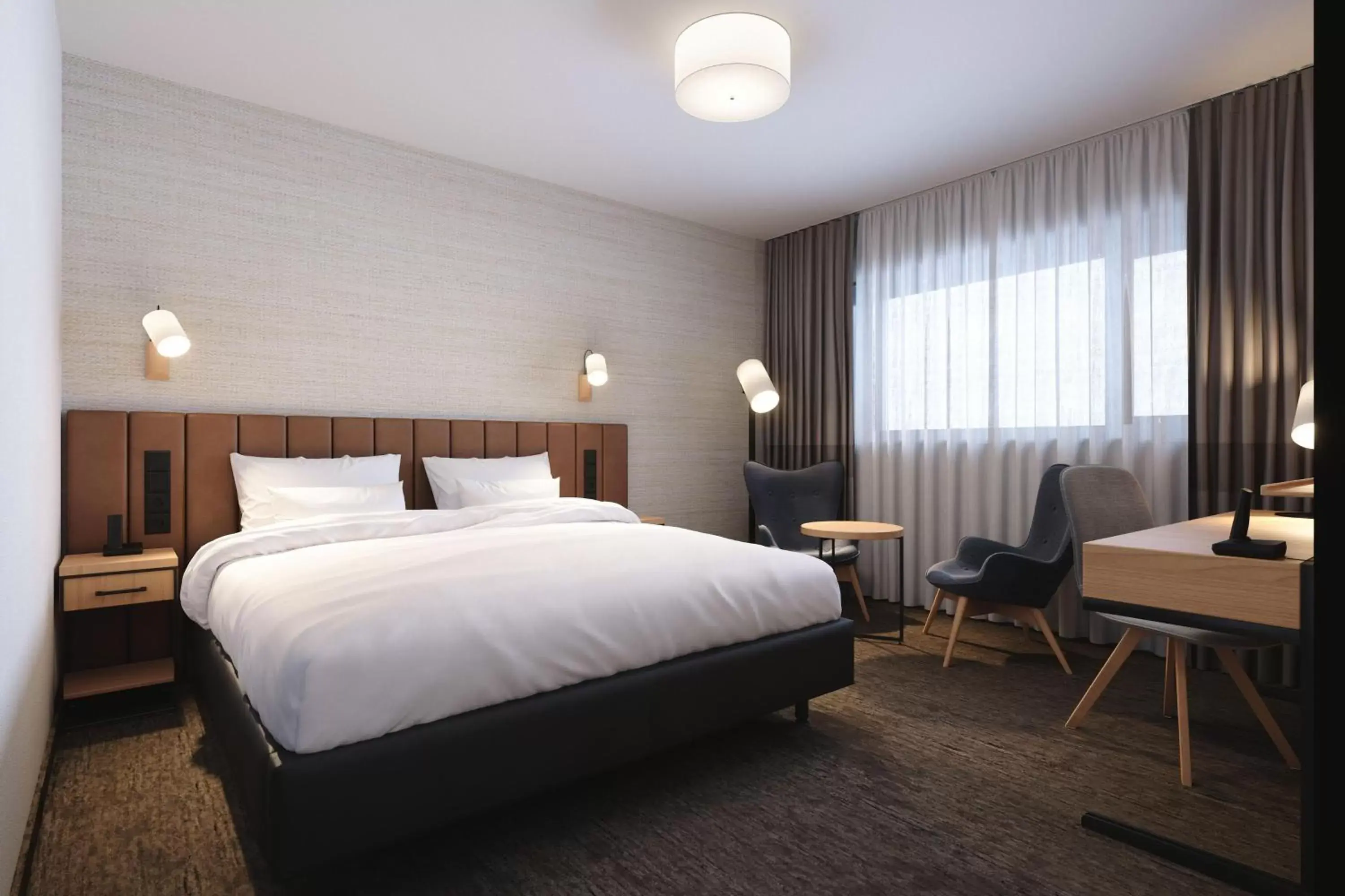 Photo of the whole room, Bed in Four Points by Sheraton Warsaw Mokotow