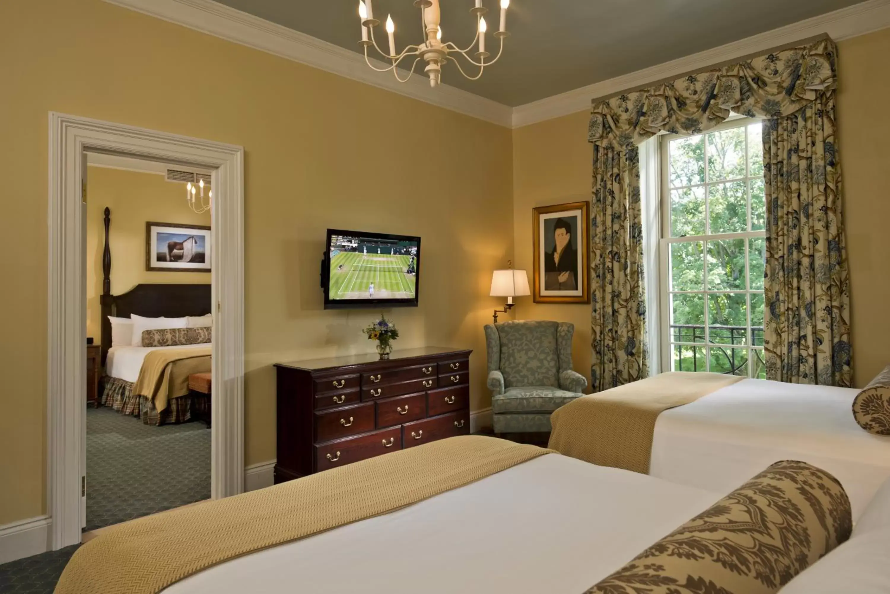 Bedroom, TV/Entertainment Center in The Otesaga Resort Hotel