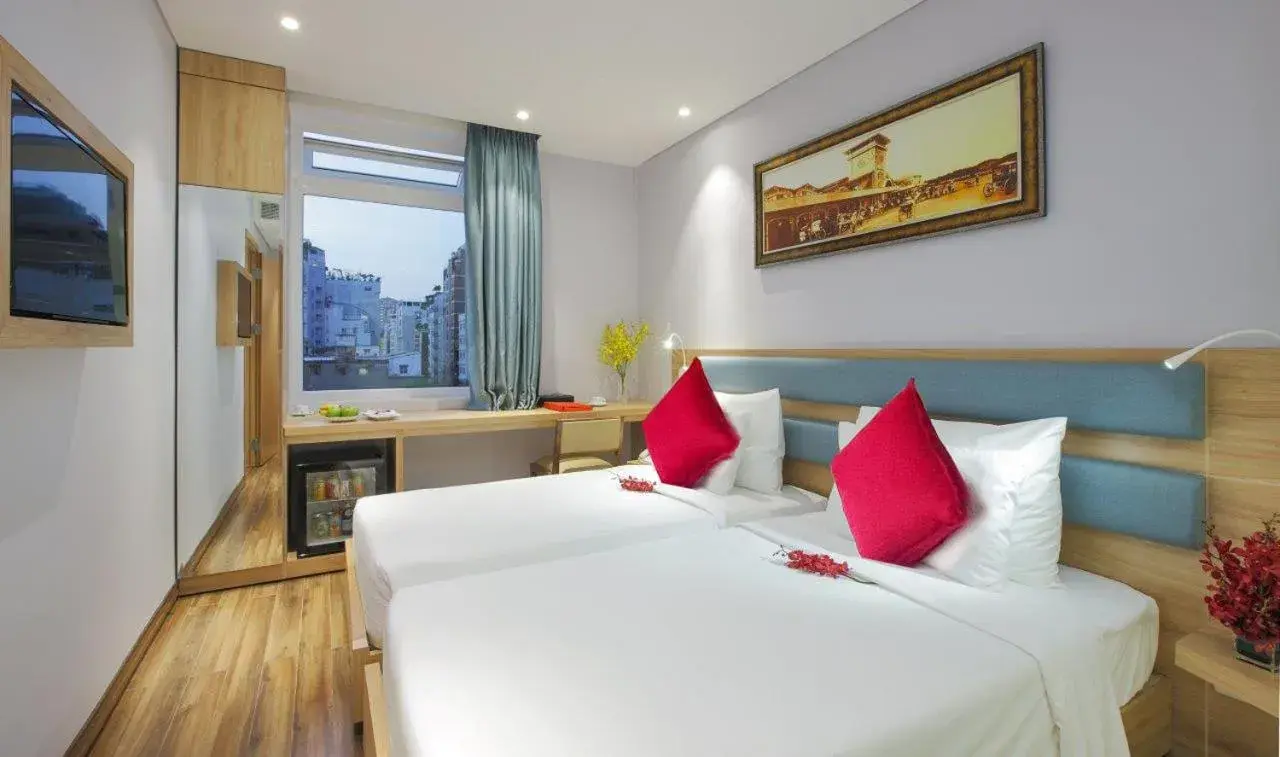 Bedroom, Bed in RAMADA ENCORE BY WYNDHAM SAIGON D1 - Formerly M Boutique Hotel Saigon