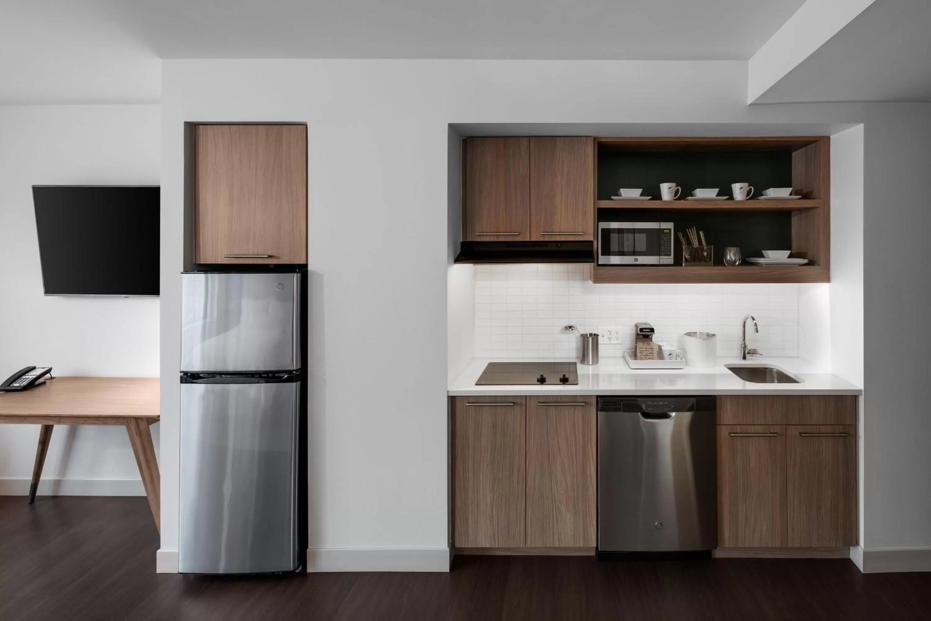 Kitchen or kitchenette in Element Detroit at the Metropolitan