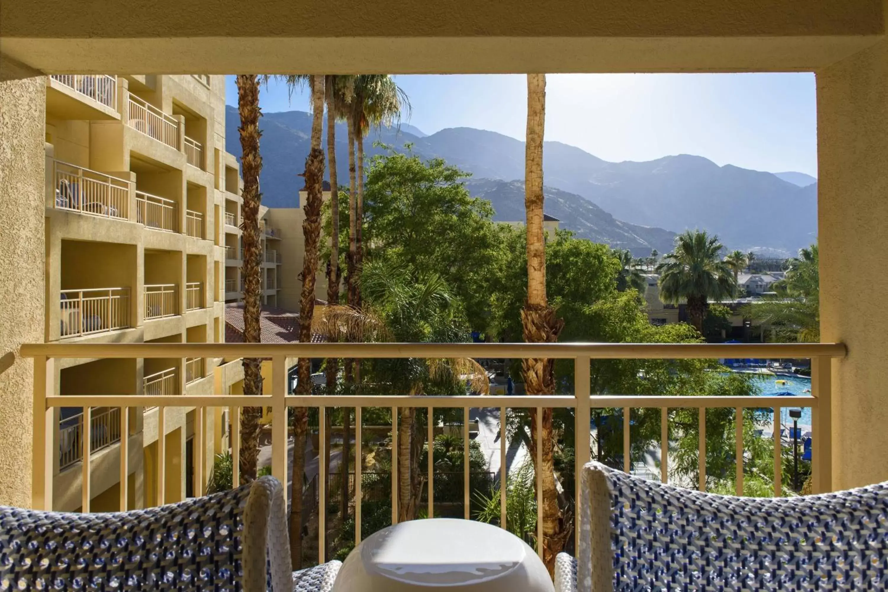 Swimming pool, Balcony/Terrace in Renaissance Palm Springs Hotel