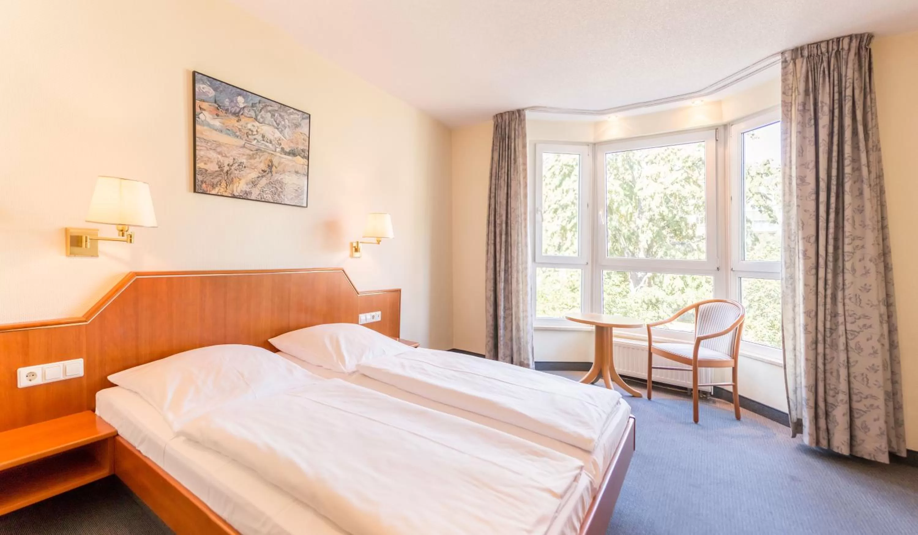 Bed in Hotel Markgraf Leipzig