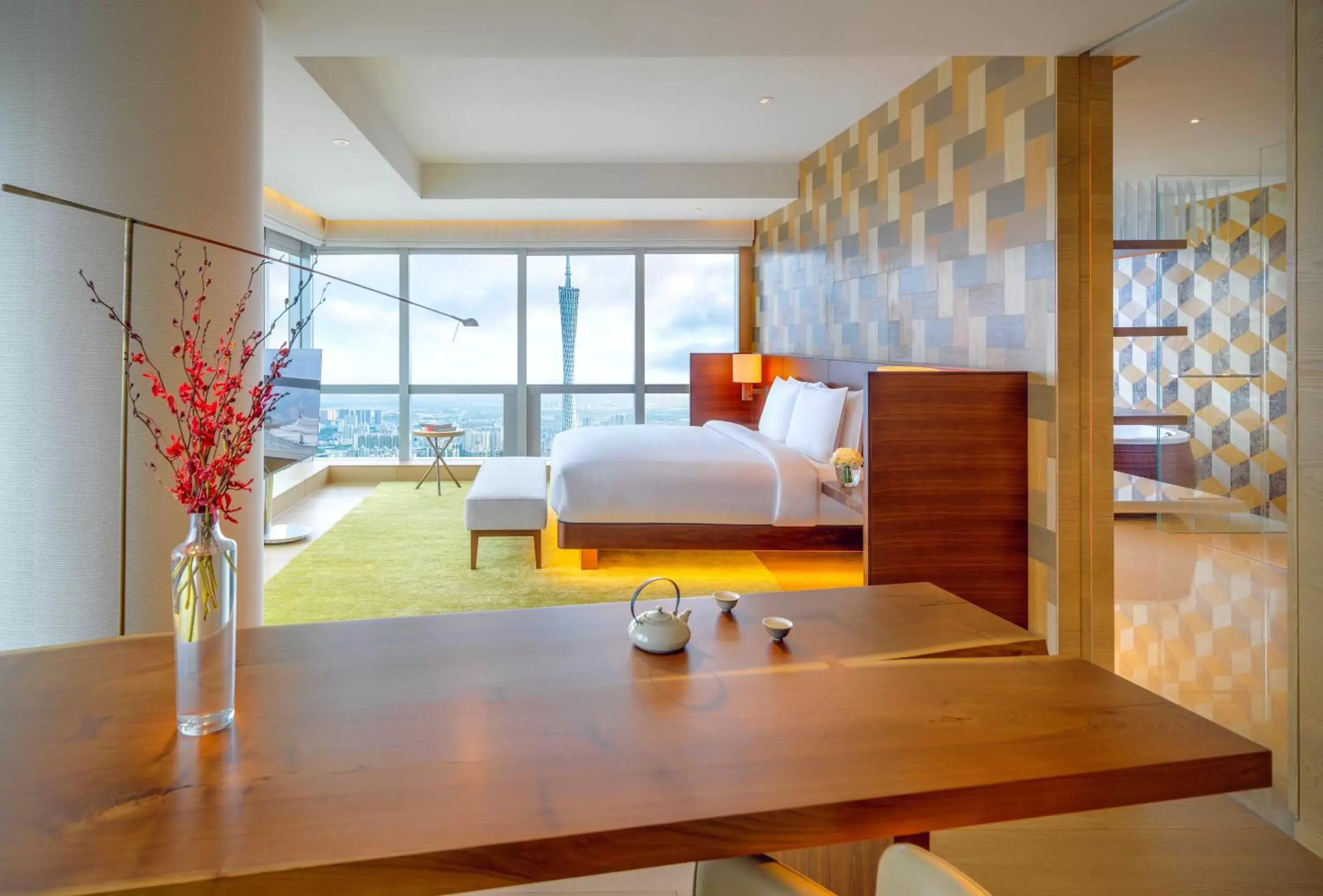 Bedroom in Park Hyatt Guangzhou - Free Shuttle Bus To Canton Fair Complex During Canton Fair Period