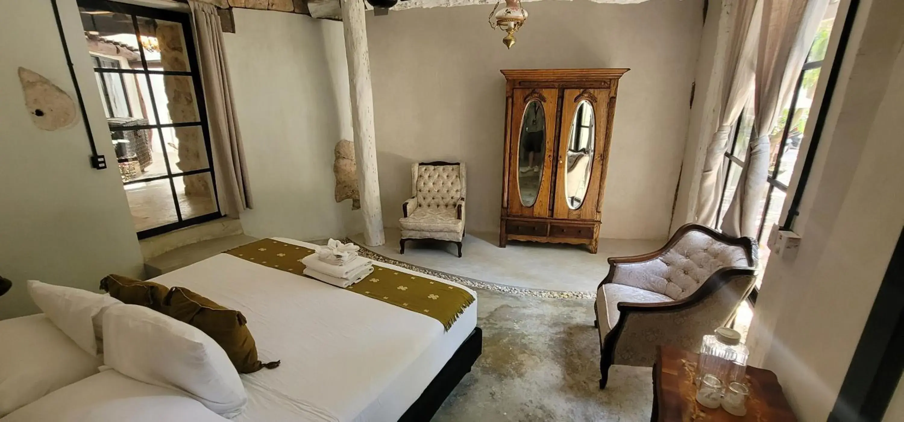 Photo of the whole room, Bed in Casa Ambar Tulum - Great location and access to a Private Cenote & Beach 2 Km Away - Adults Only