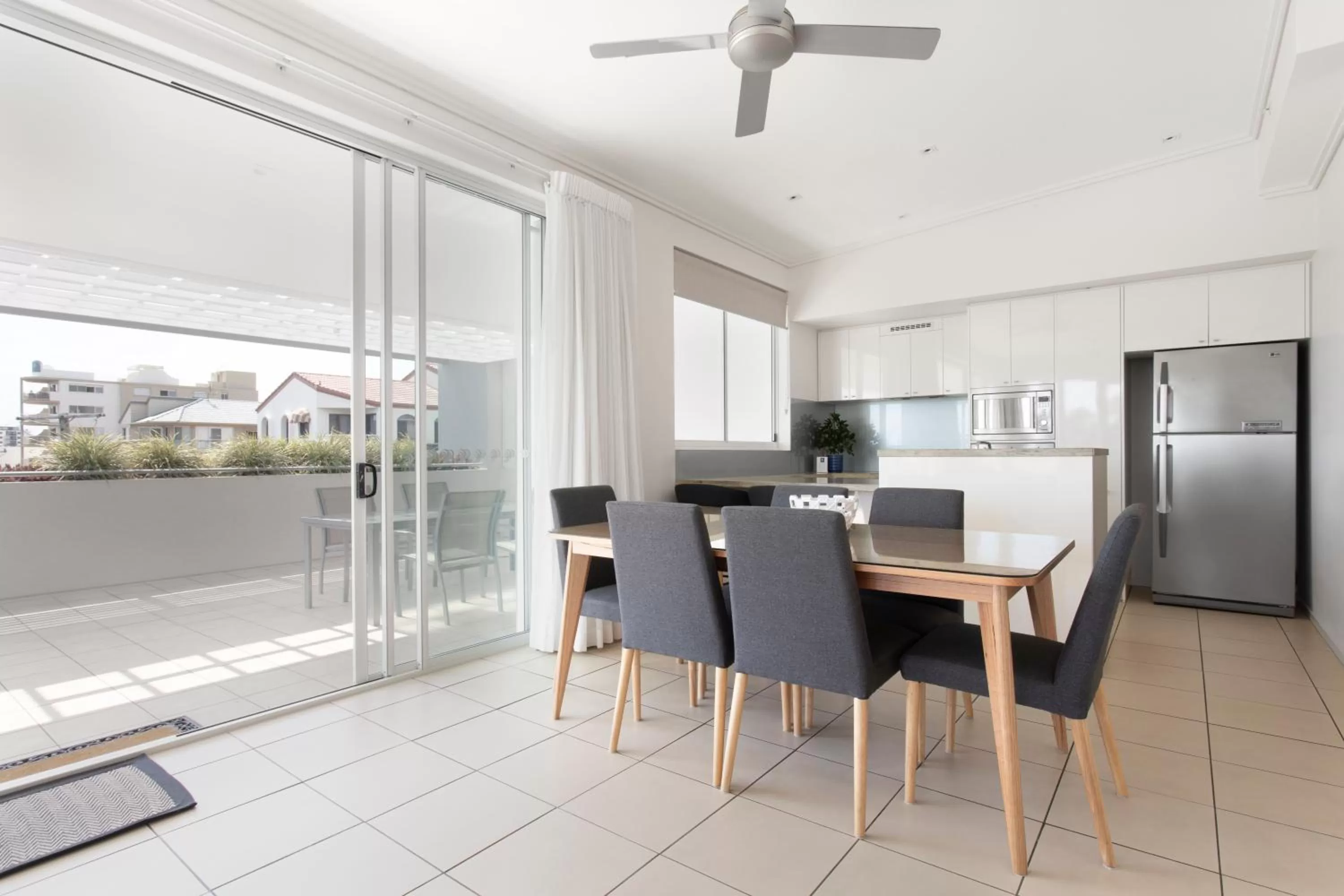 Dining area in Aspect Caloundra