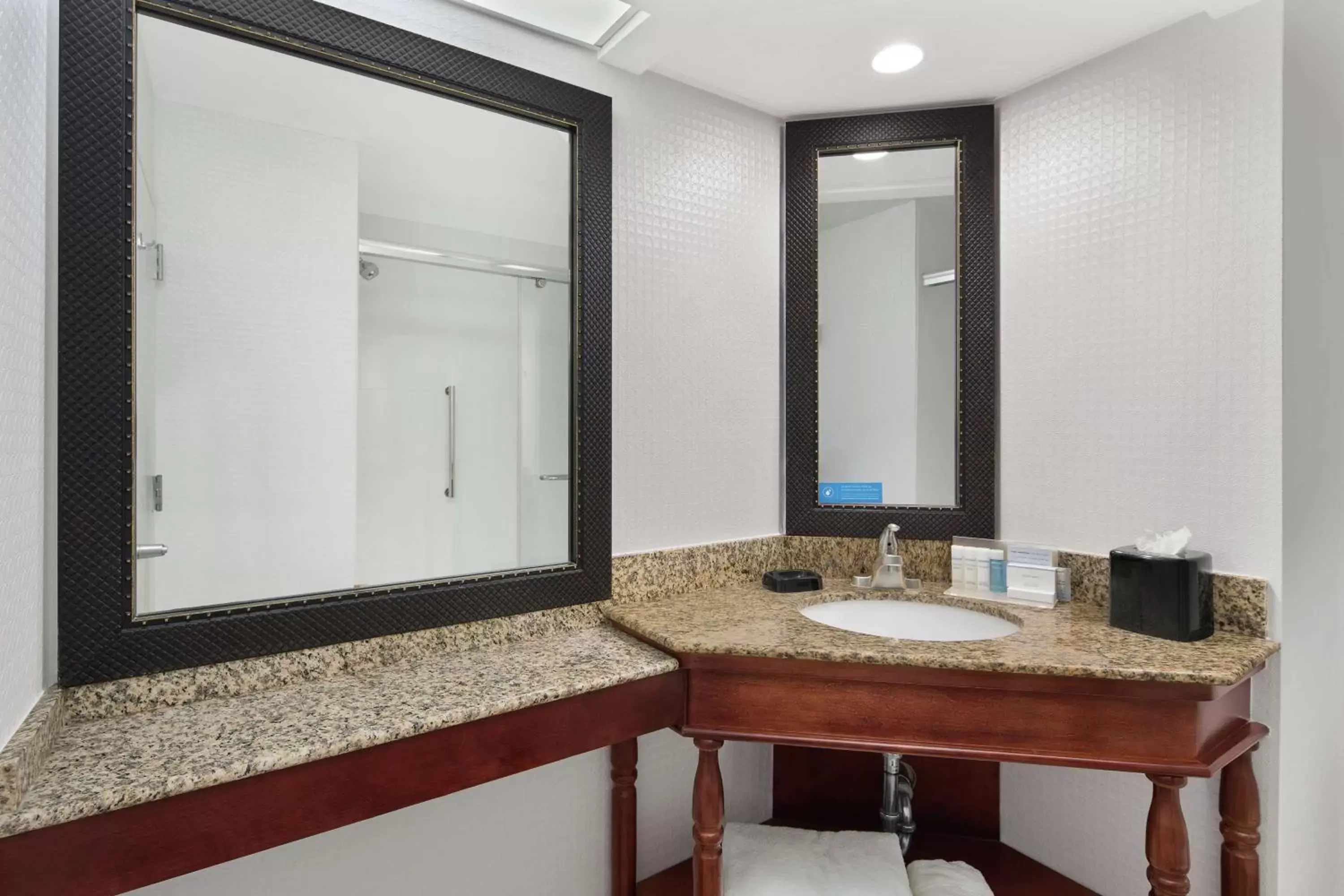 Bed, Bathroom in Hampton Inn Atlanta-Newnan