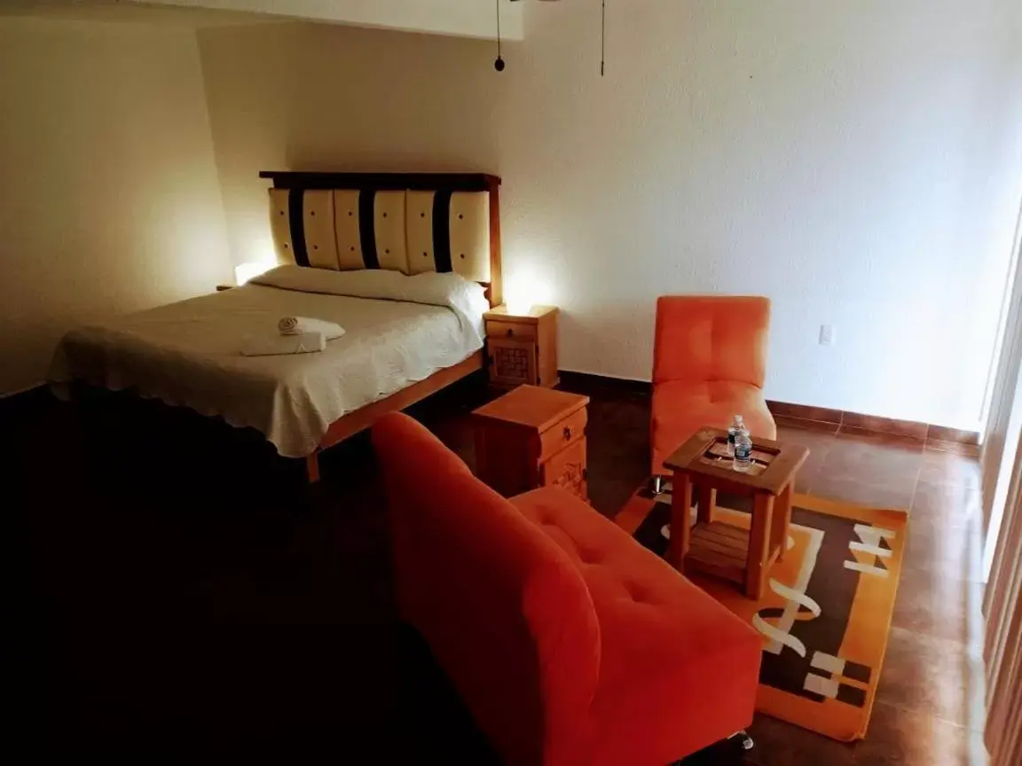 Bed in Hotel Leyenda del Tepozteco