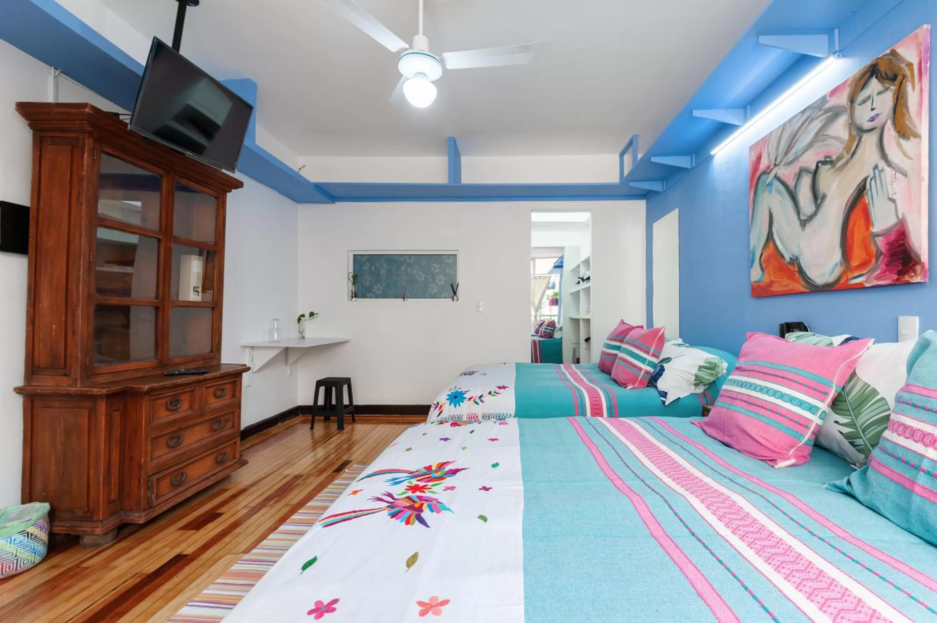 Bed in Casa Itzae B&B Polanquito Dog Friendly