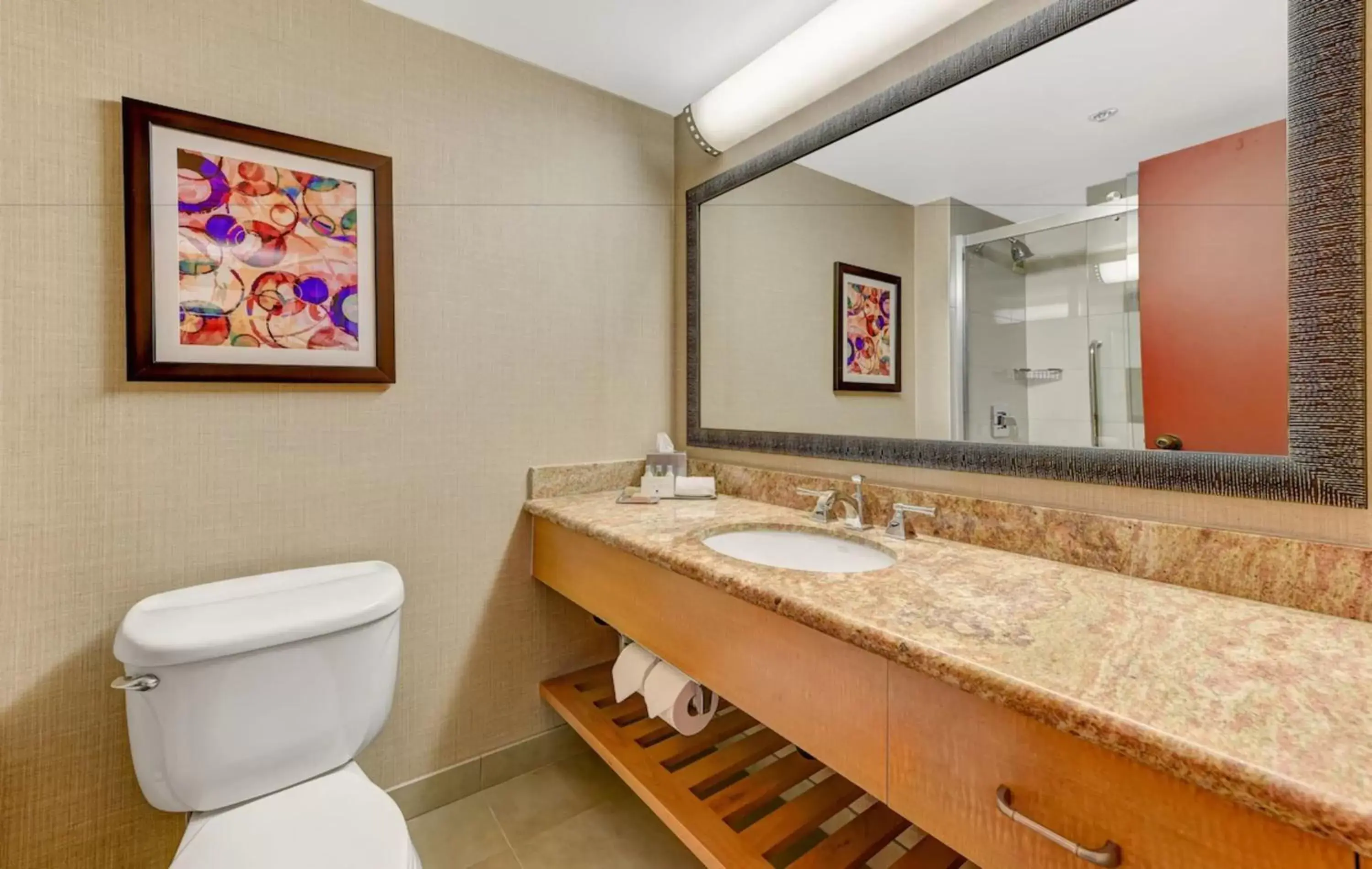 Bathroom in Hotel Fera Anaheim, a DoubleTree by Hilton Hotel