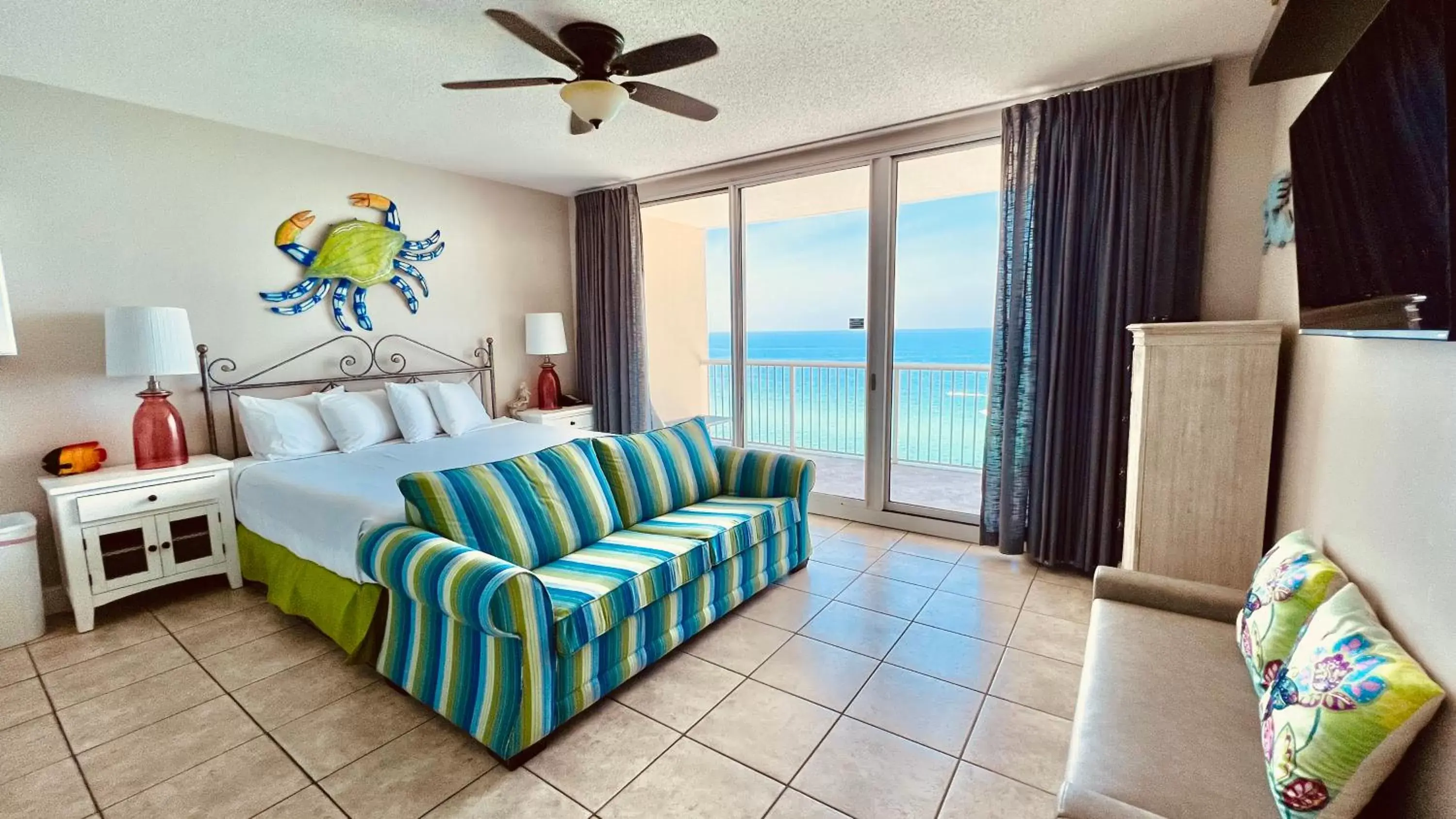 Bed, Seating Area in Majestic Beach Resort, Panama City Beach, Fl