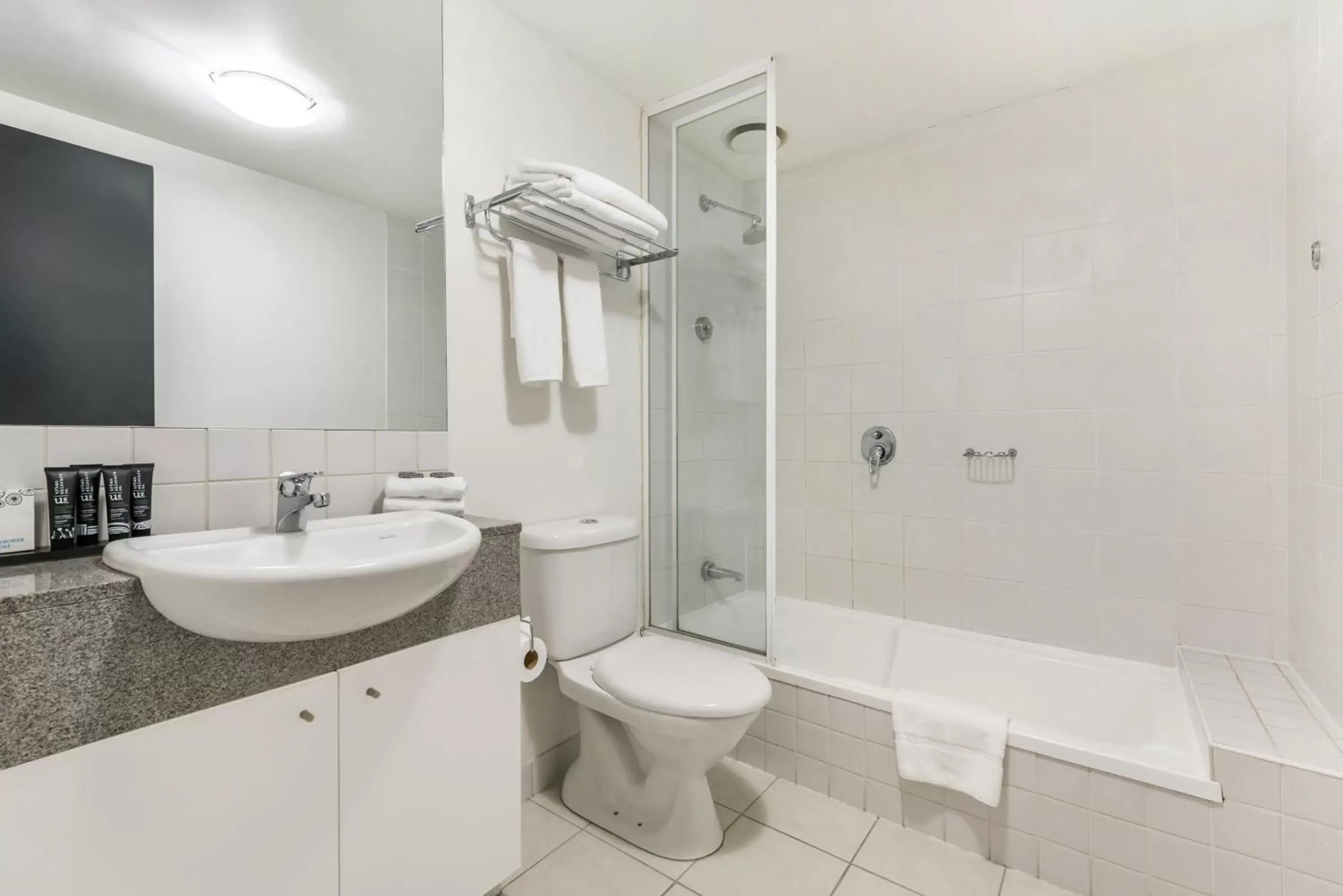 Shower, Bathroom in Quality Apartments Melbourne Central