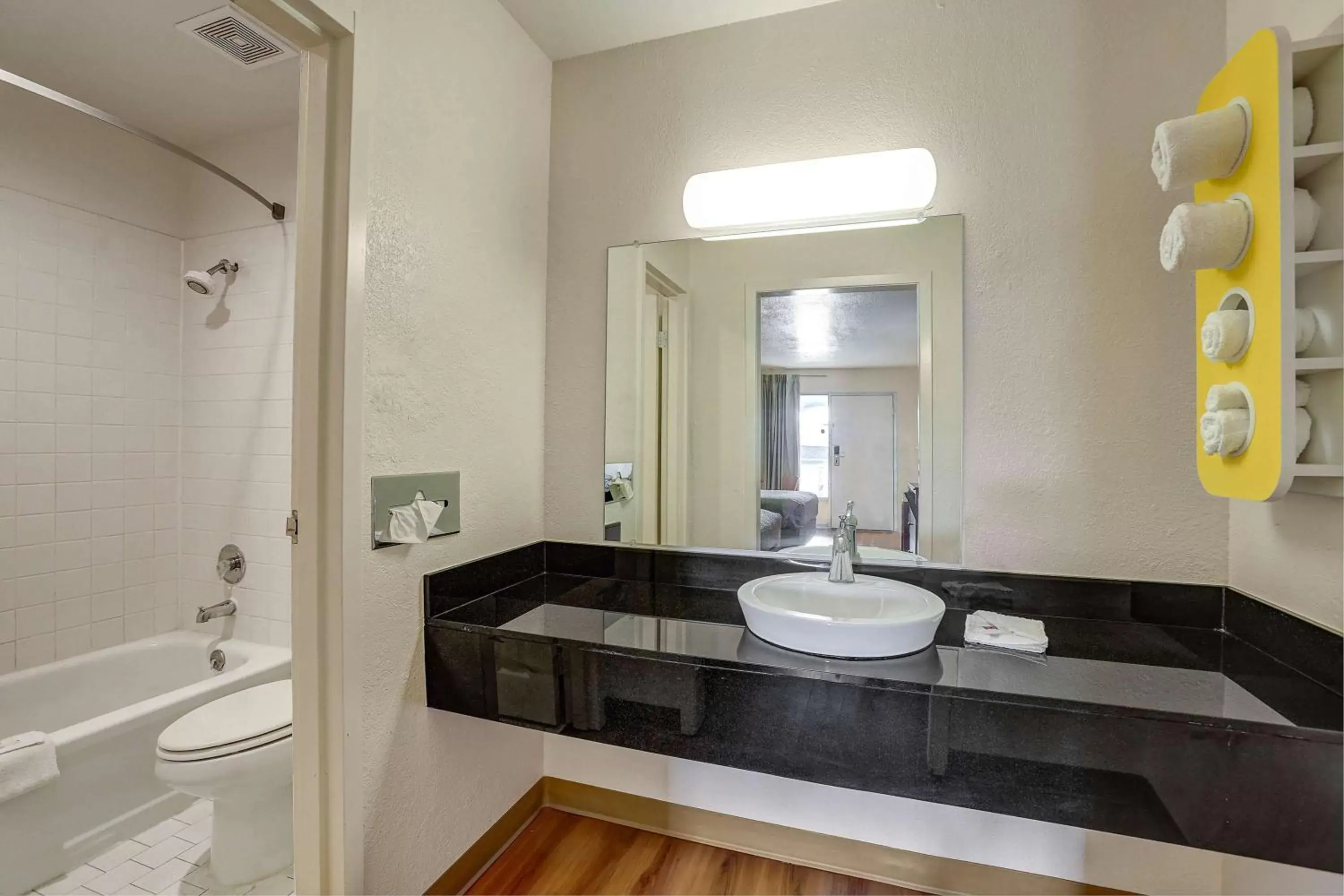 Photo of the whole room, Bathroom in Motel 6-Sonora, TX