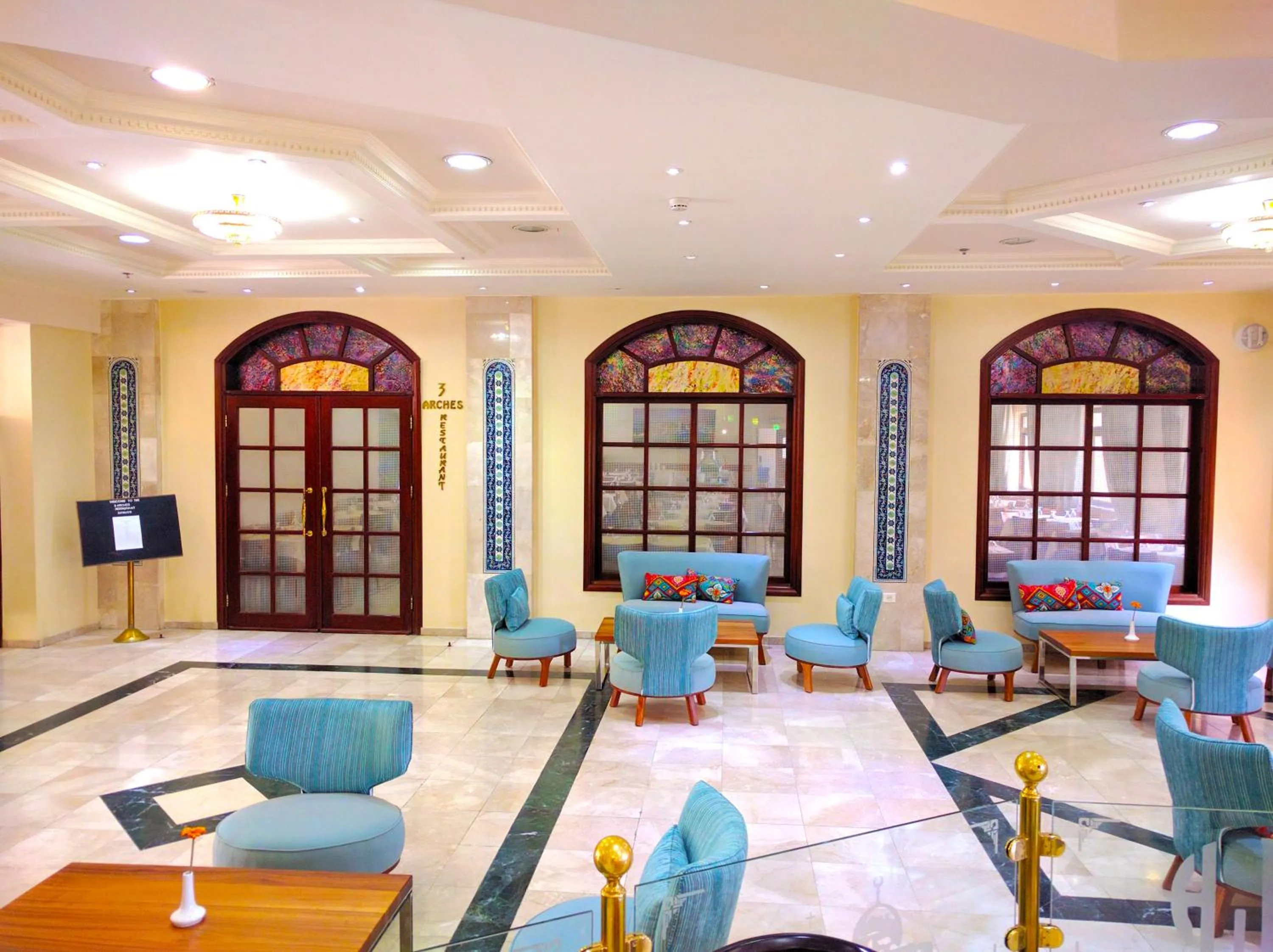 Seating area in Holy Land Hotel