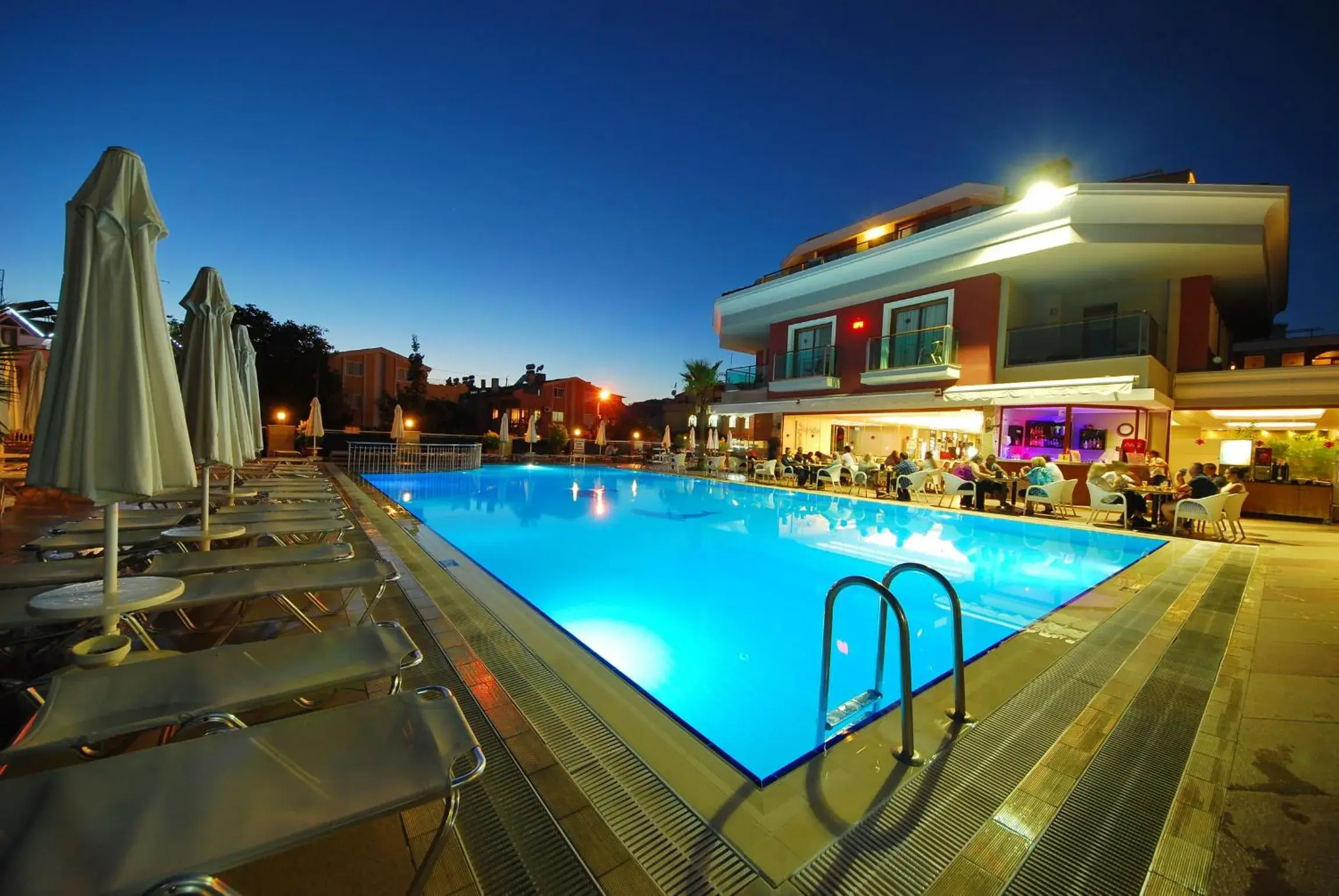 Night, Swimming Pool in Pasabey Hotel