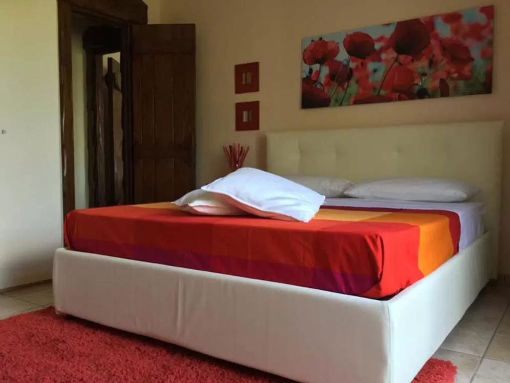 Bedroom, Bed in B&B Villa Lura Pompei