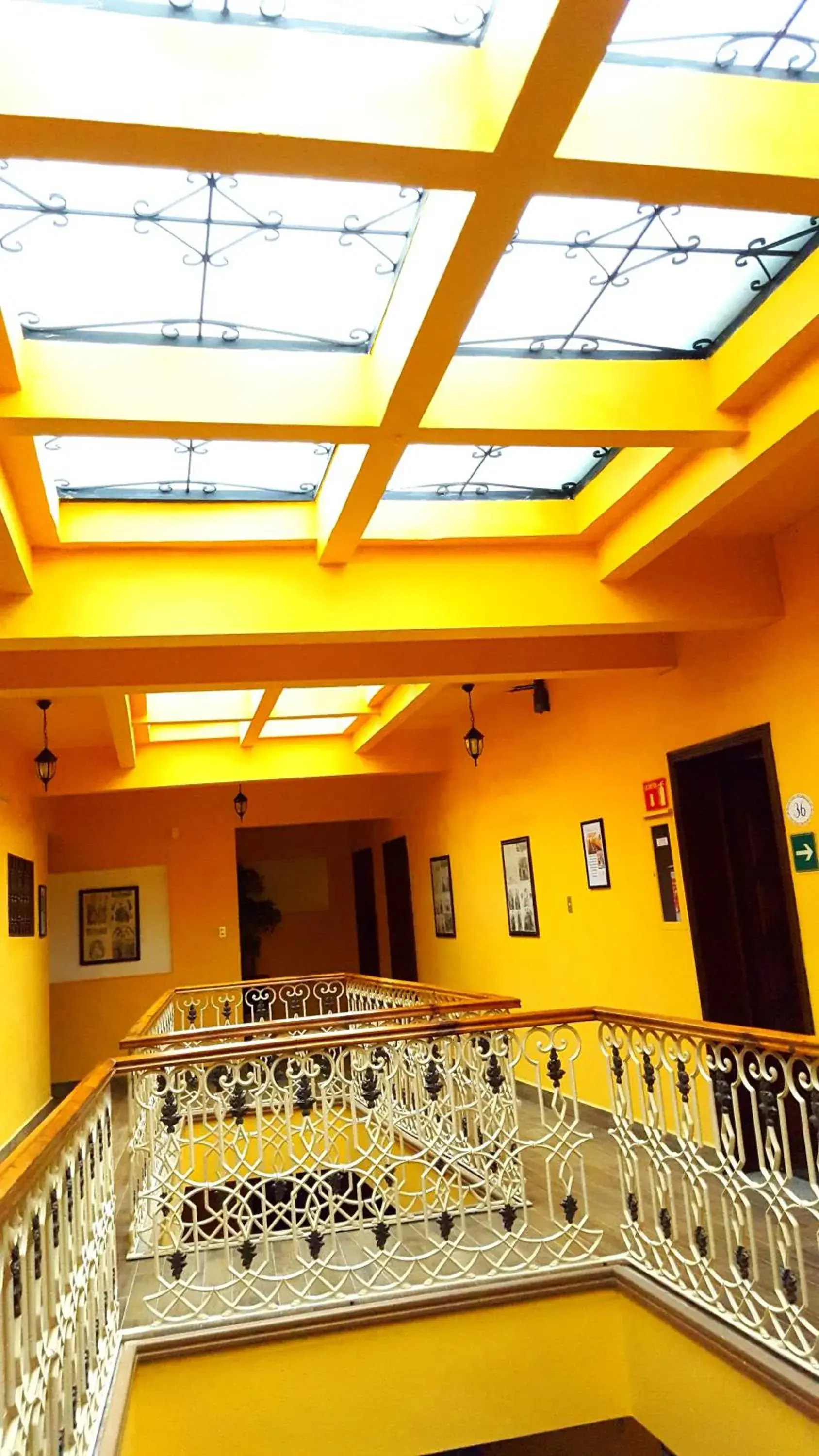 Inner courtyard view in Hotel Posada Santa Fe Inner courtyard view in Hotel Posada Santa Fe