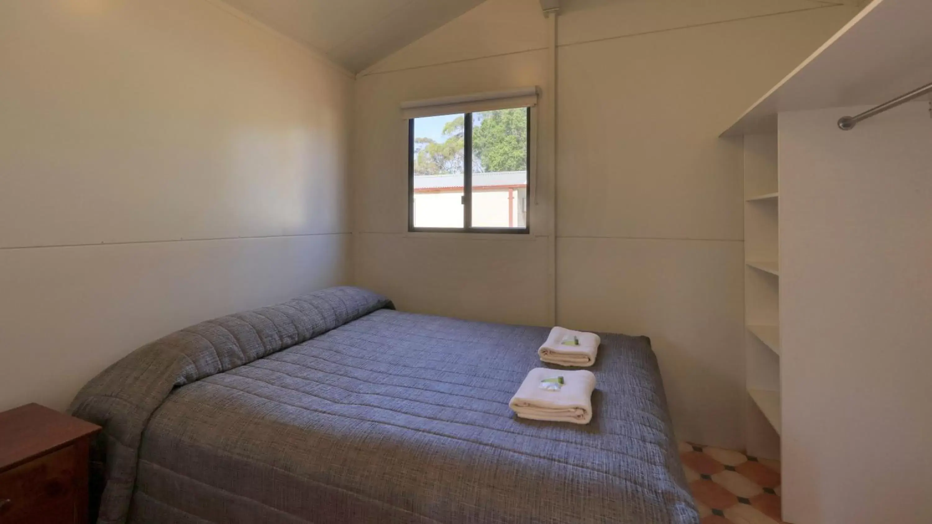 Bed in Cobar Caravan Park