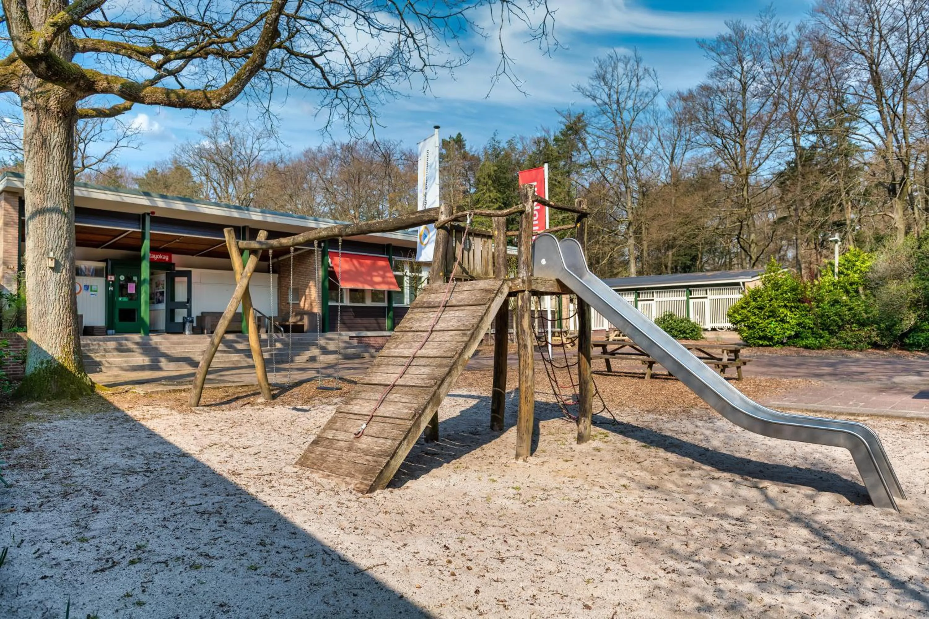 Children play ground in Stayokay Hostel Apeldoorn