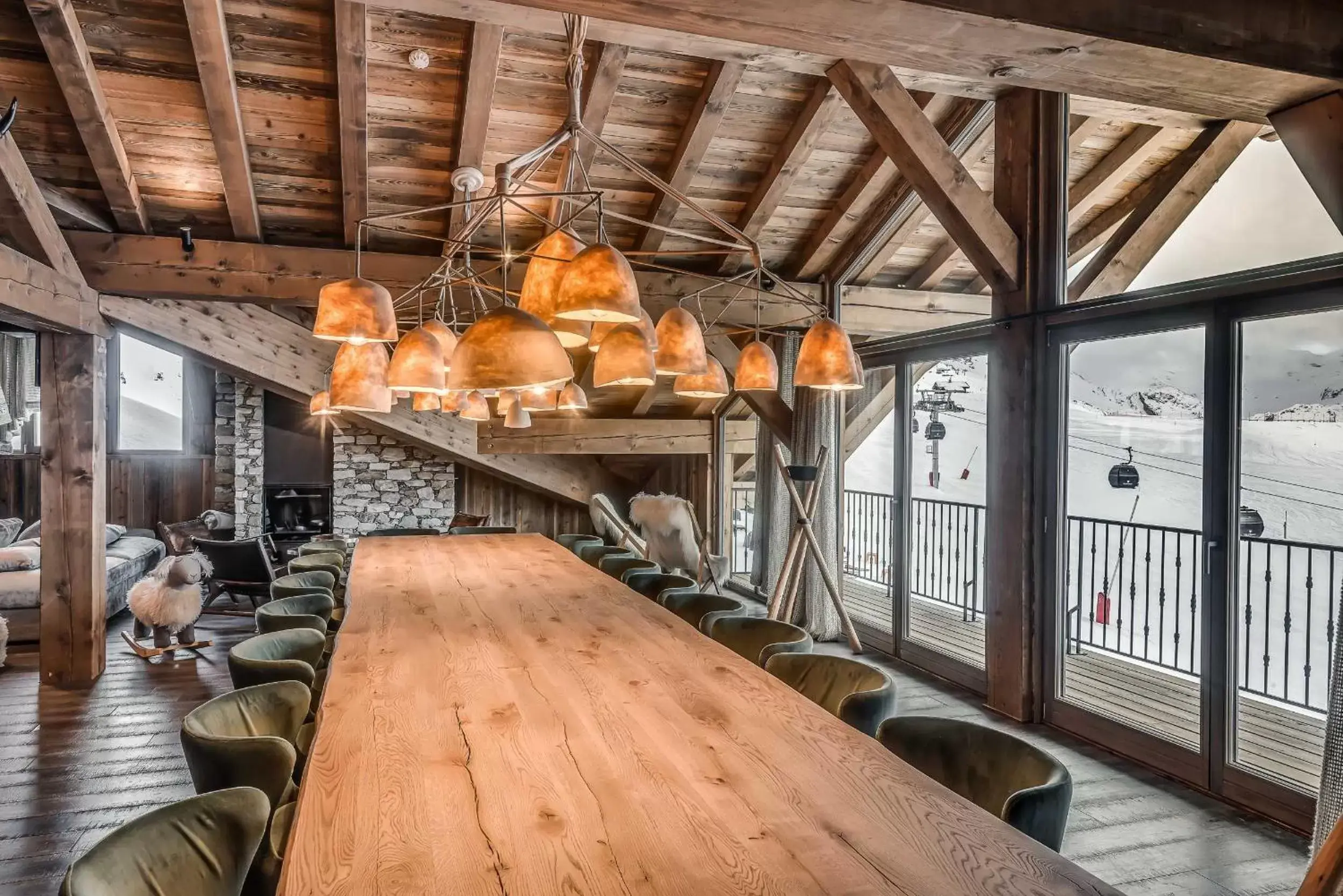 Dining area in Le Refuge de Solaise - 2551 m Altitude