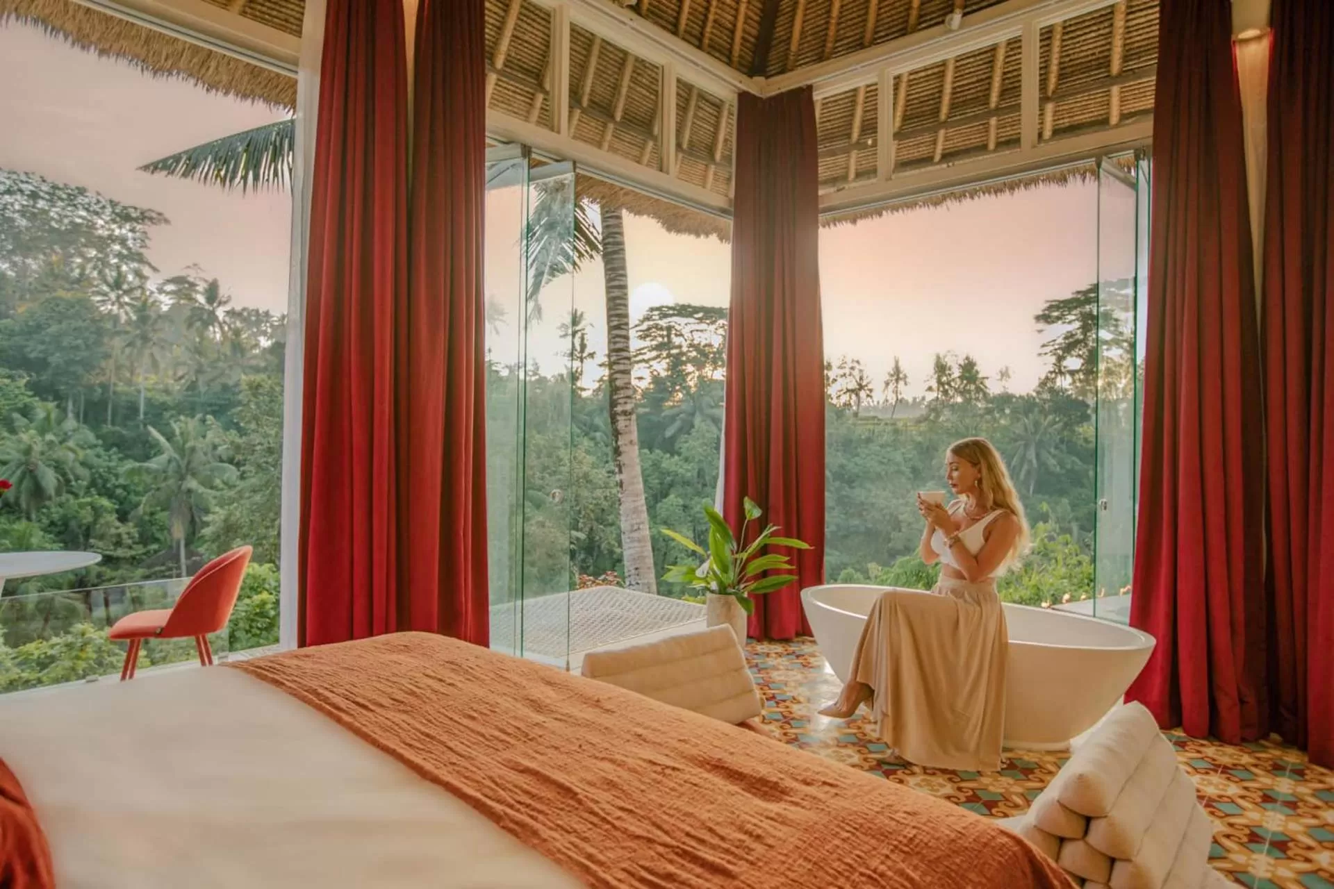 Bed in Villa Cella Bella Ubud