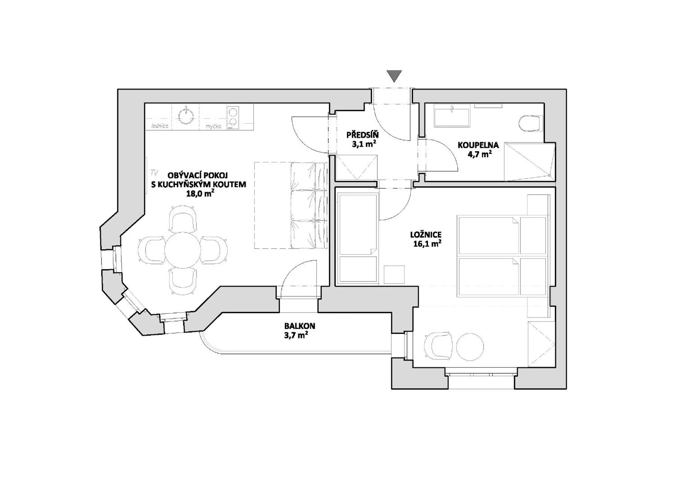 Floor plan in Vila Jáchymov