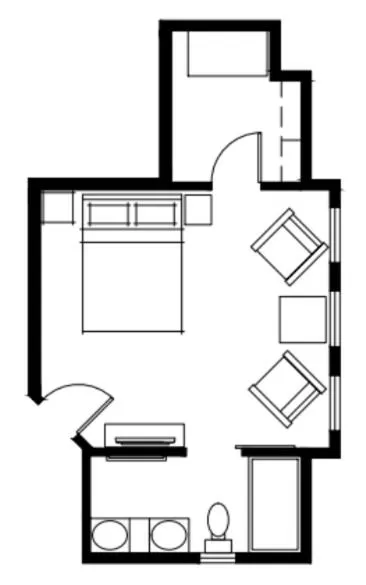 Floor plan in The Setting Inn Willamette Valley