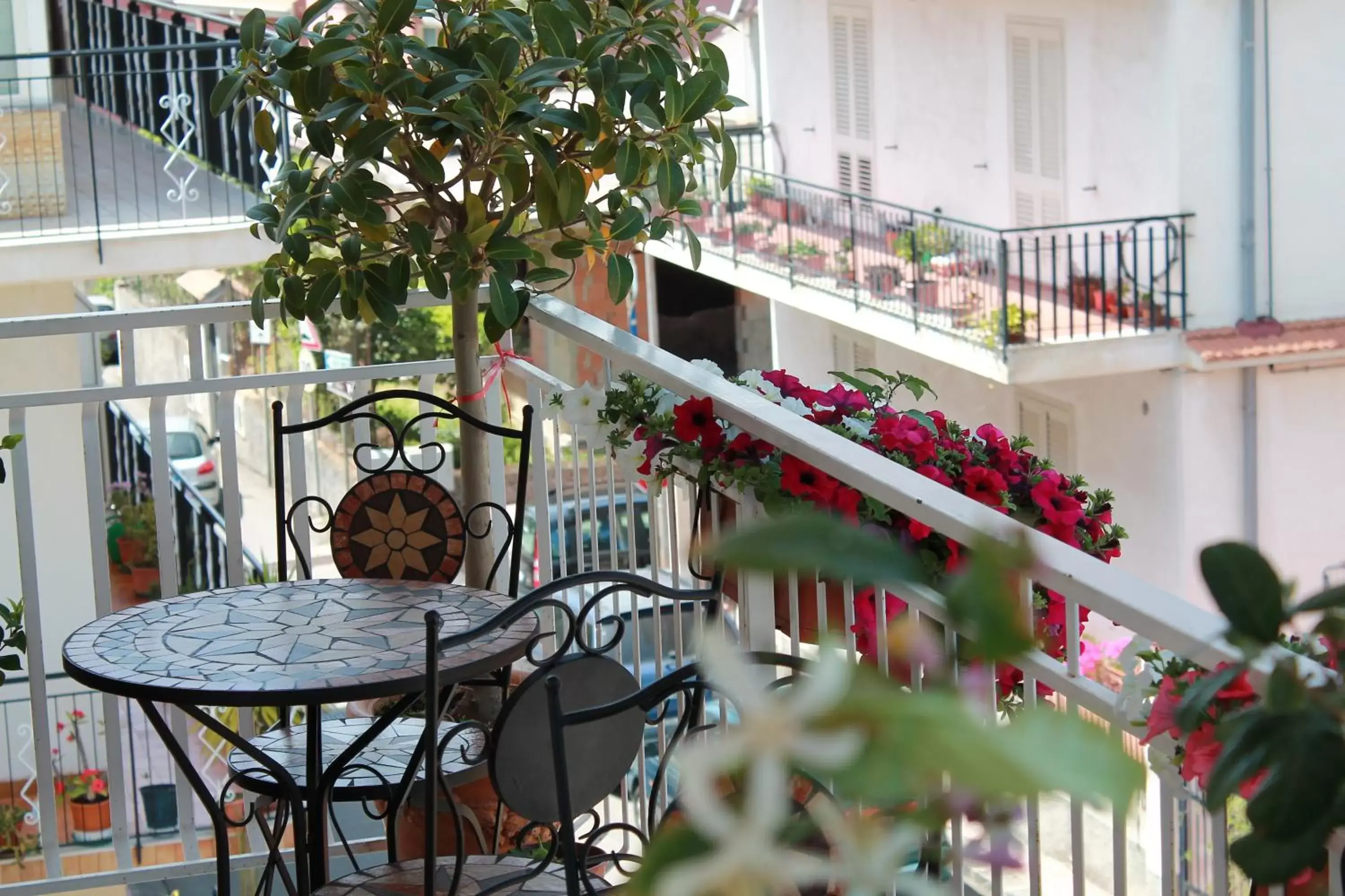 Balcony/Terrace in B&B Triskèles