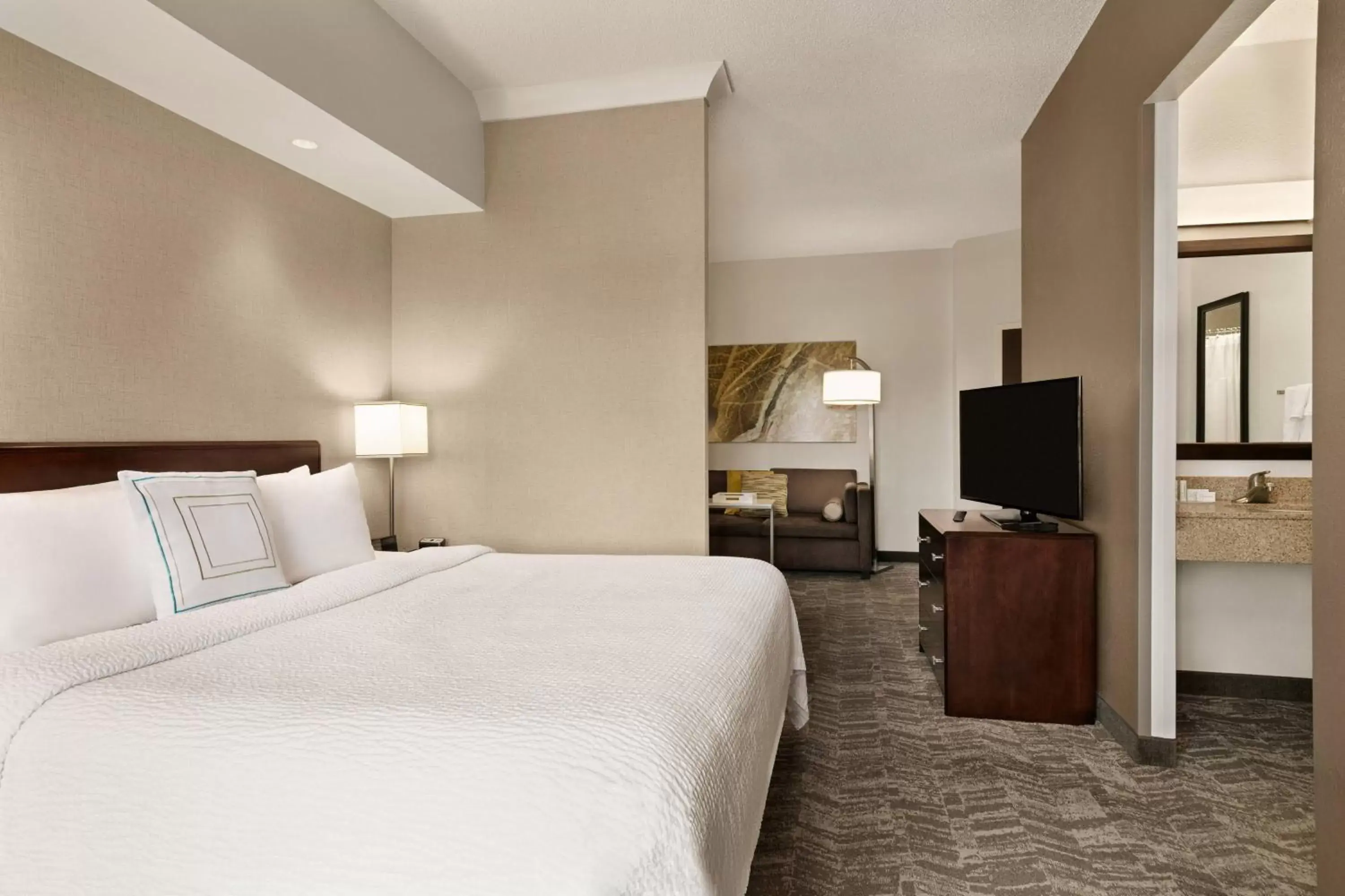 Photo of the whole room, Bed in SpringHill Suites Dulles Airport